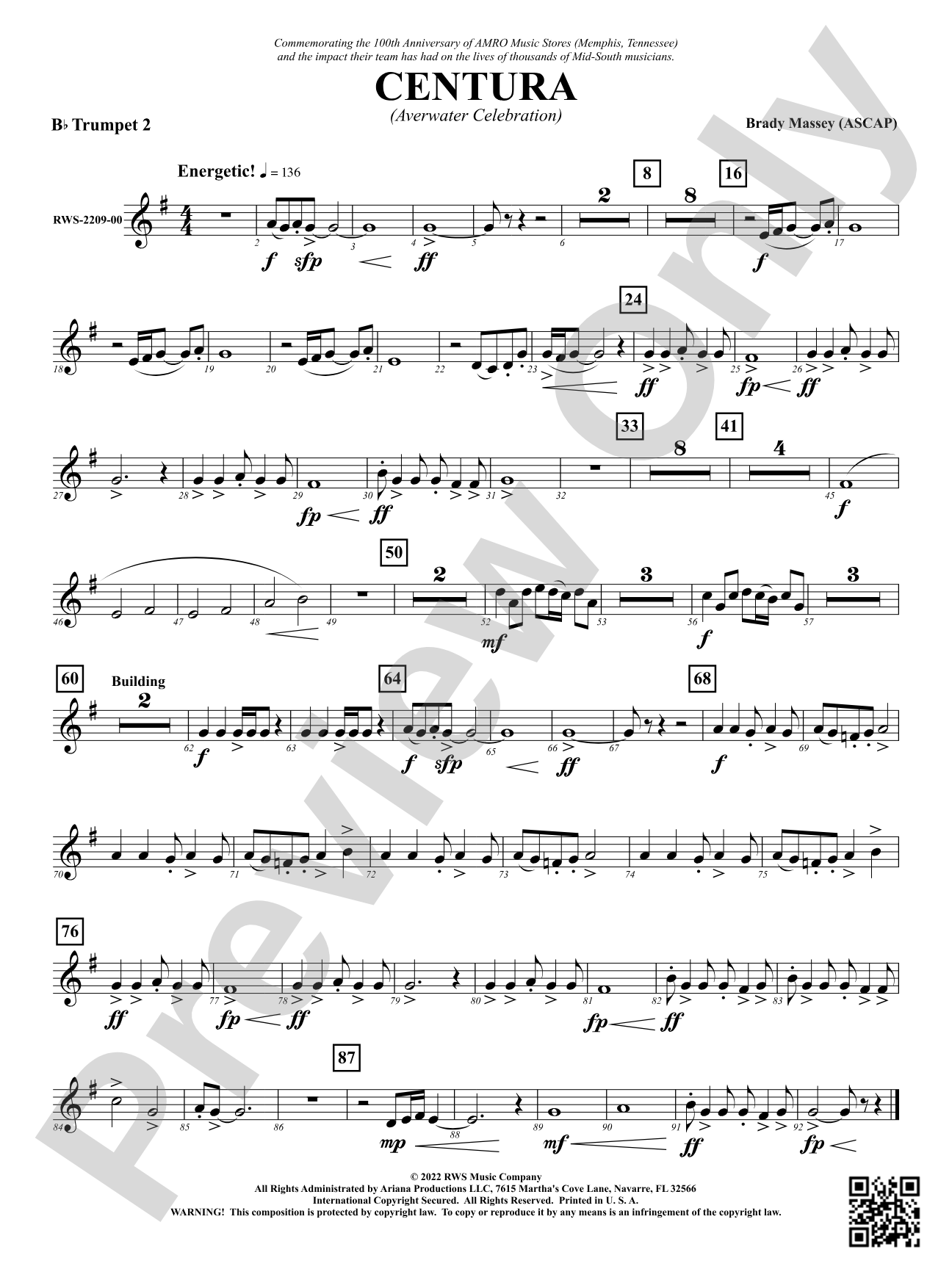 Centura - Averwater Celebration: 2nd B-flat Trumpet