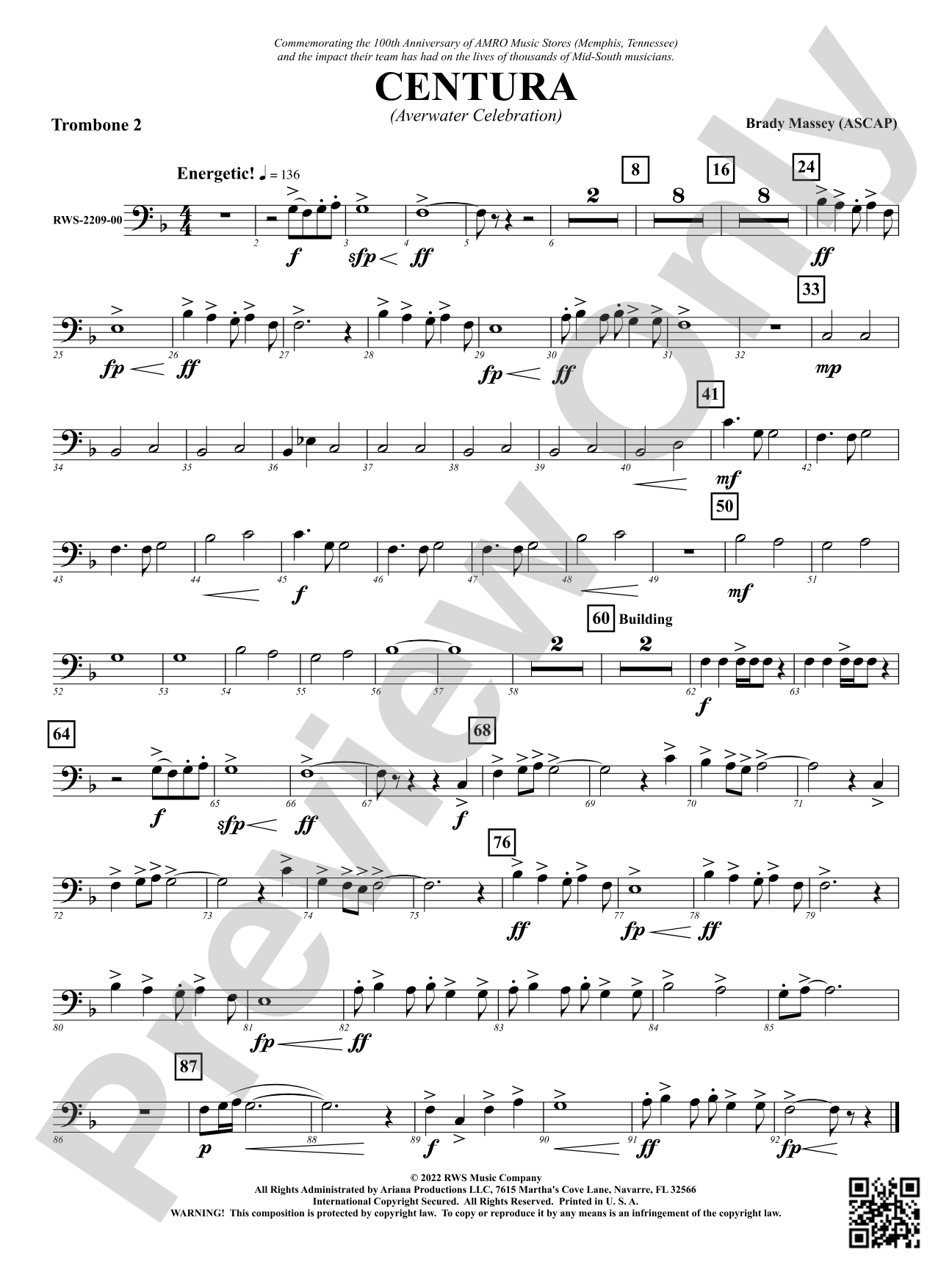 Centura - Averwater Celebration: 2nd Trombone