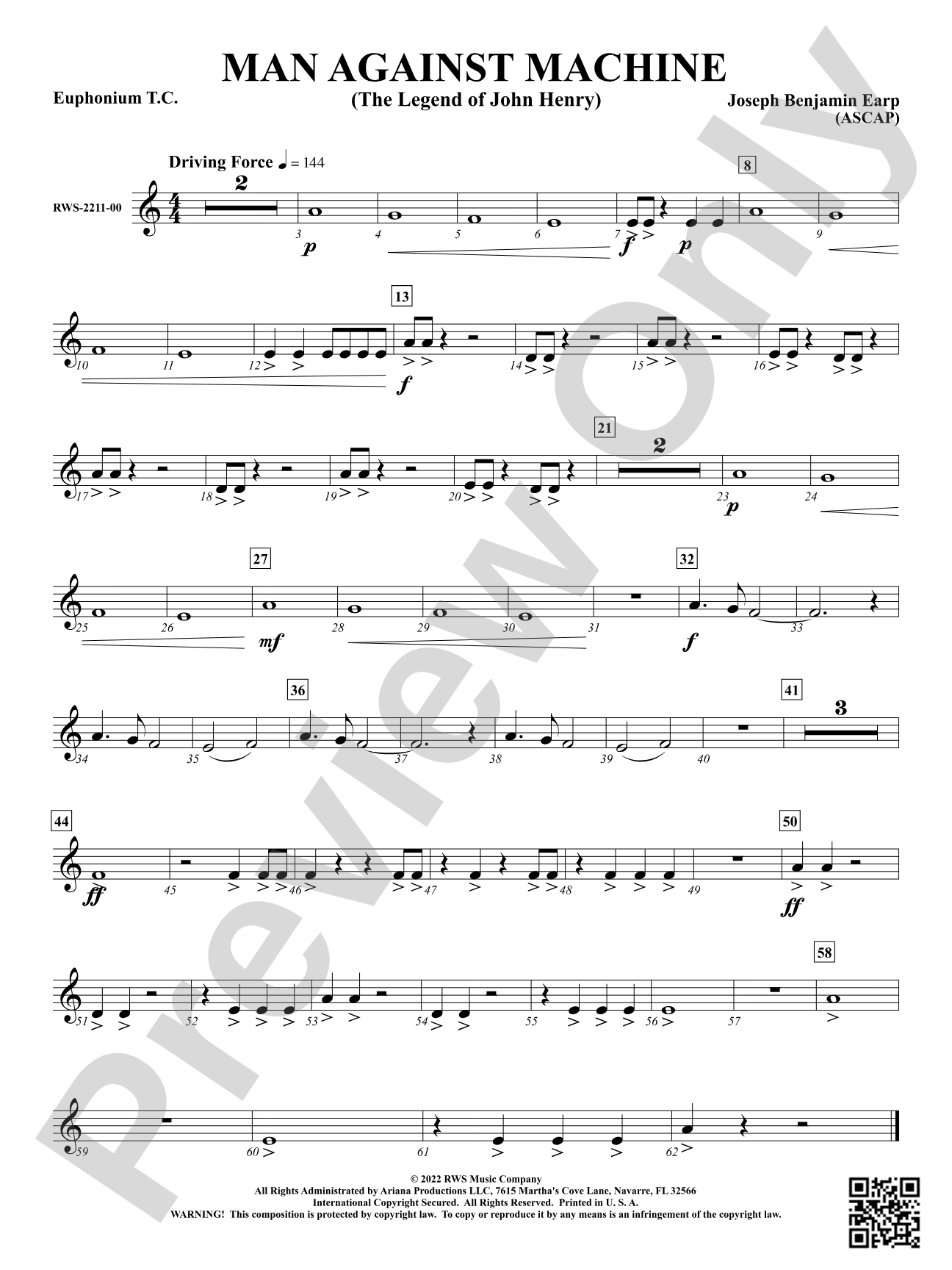 Man Against Machine - The Legend of John Henry: Baritone T.C.