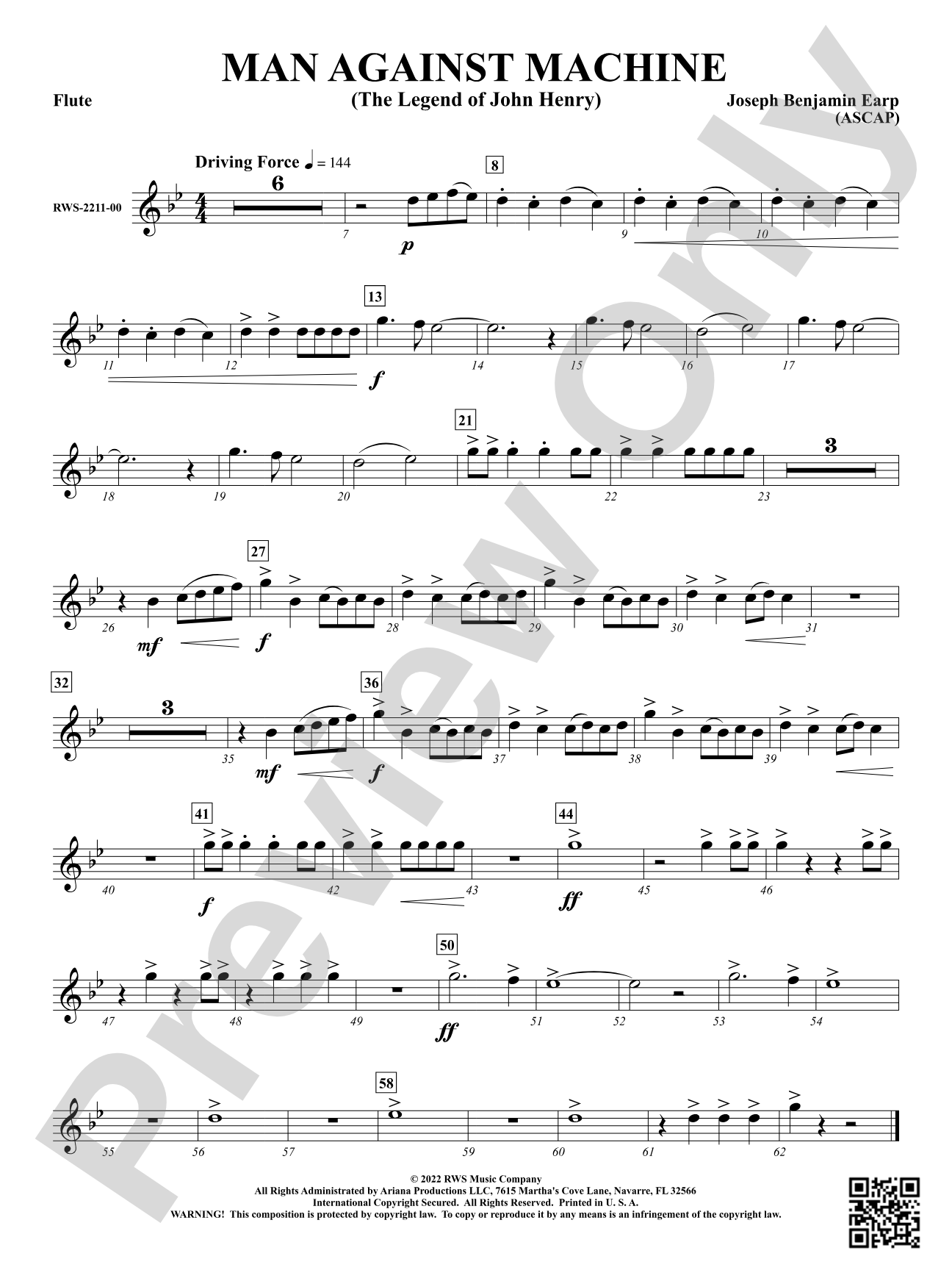 Man Against Machine - The Legend of John Henry: 1st Flute
