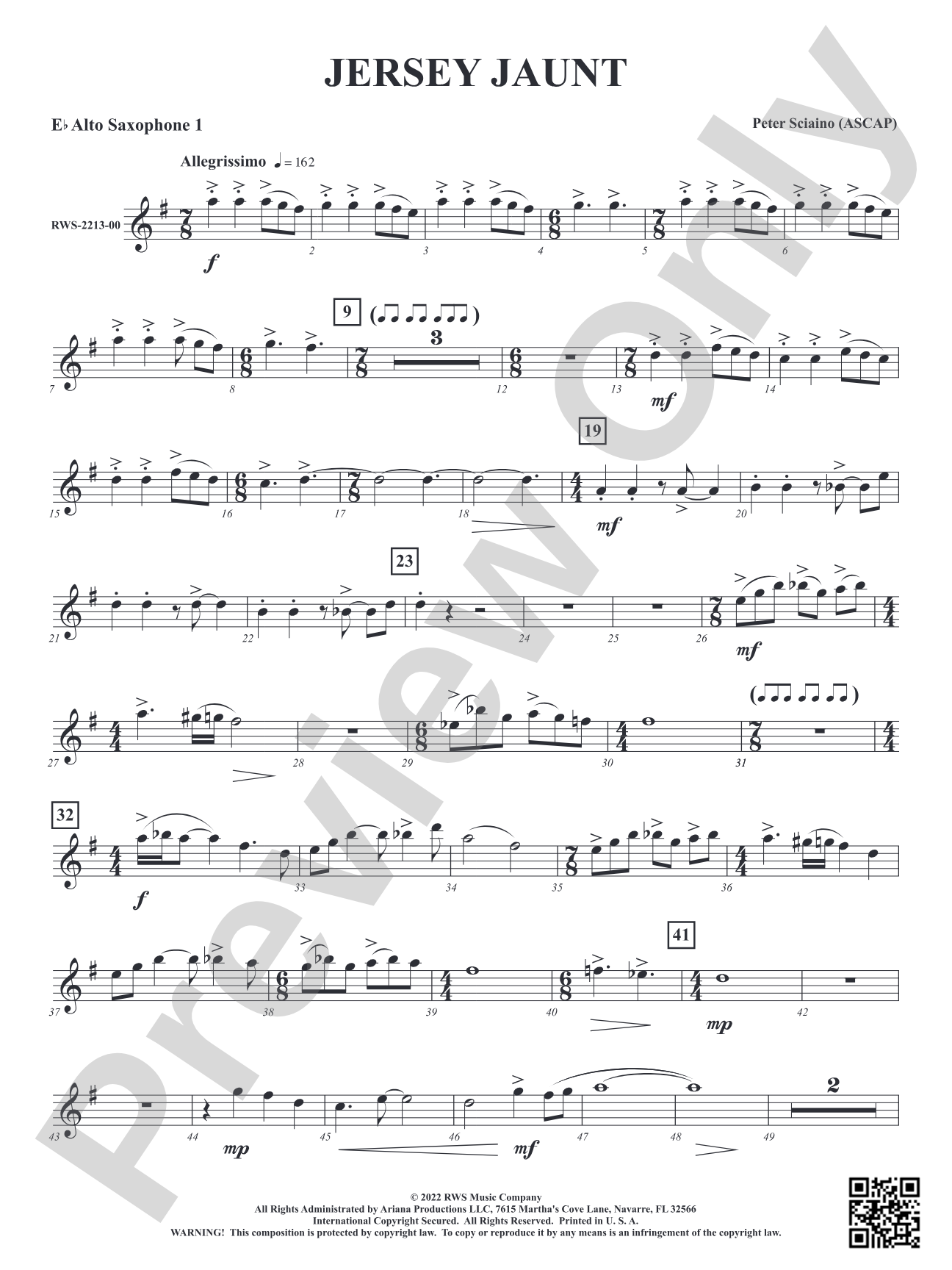 Jersey Jaunt: 1st E-flat Alto Saxophone