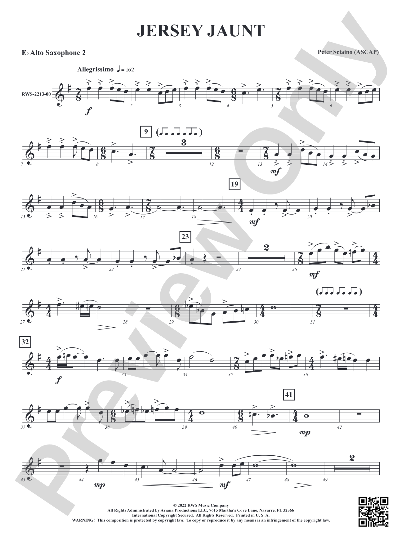 Jersey Jaunt: 2nd E-flat Alto Saxophone