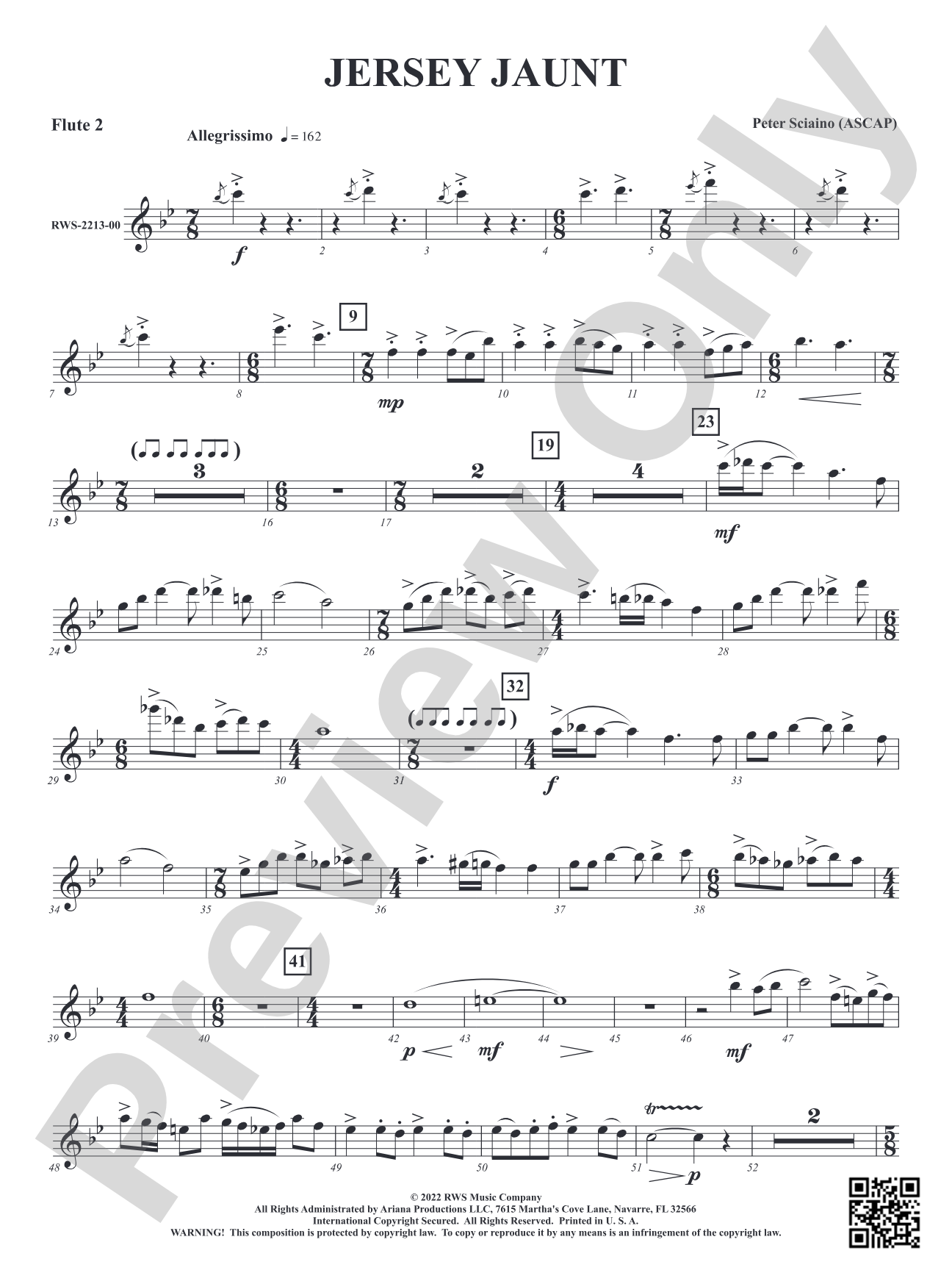 Jersey Jaunt: 2nd Flute