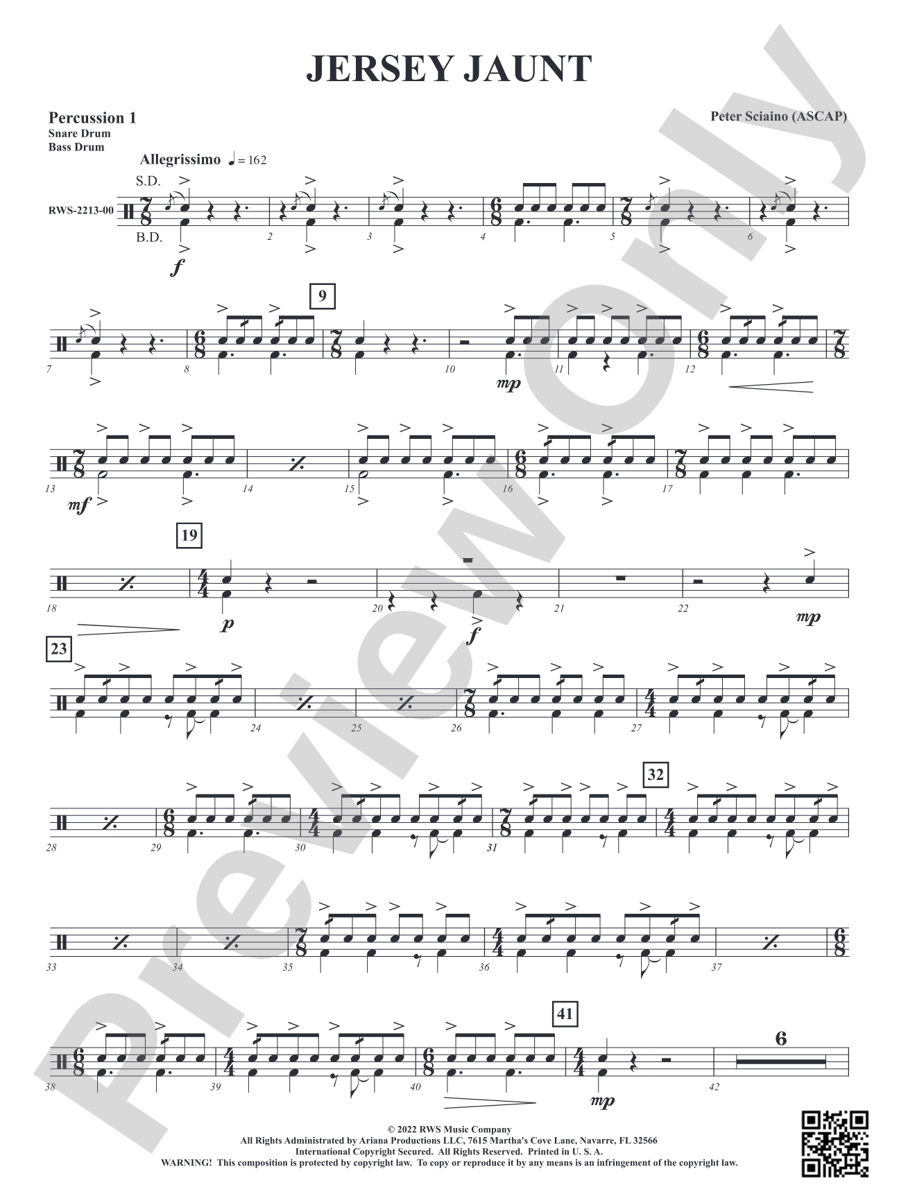 Jersey Jaunt: 1st Percussion