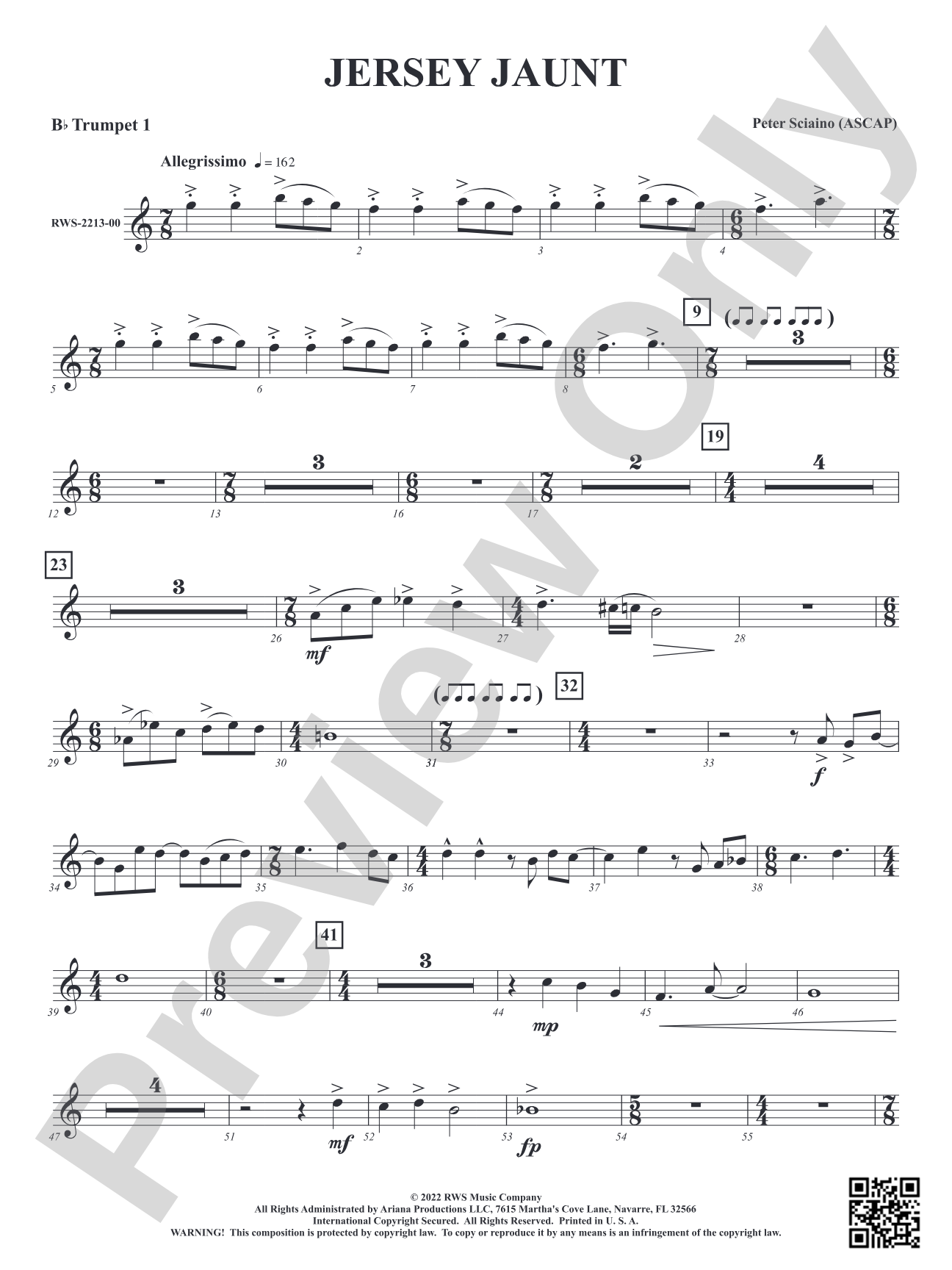 Jersey Jaunt: 1st B-flat Trumpet