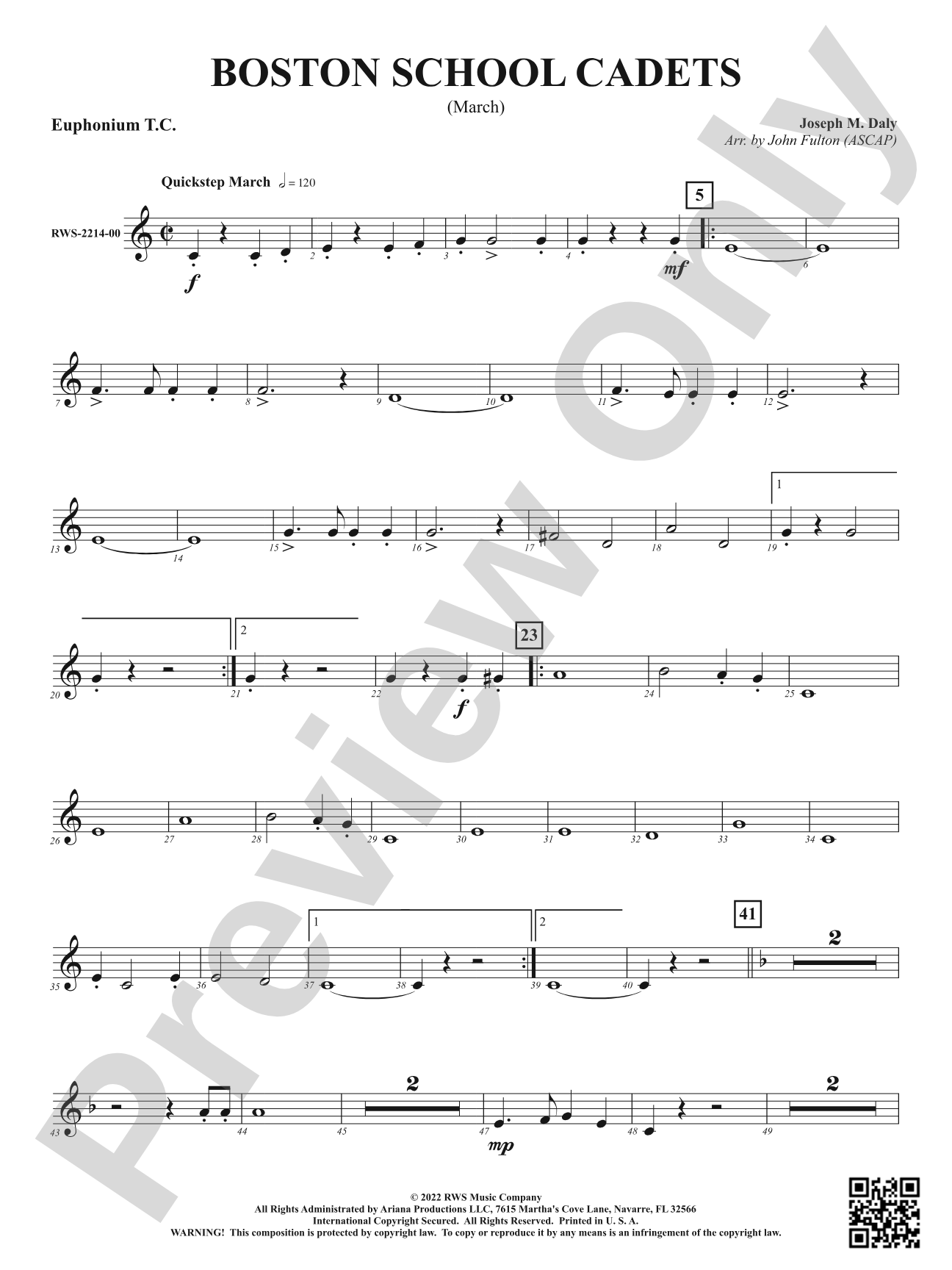 Boston School Cadets - March: Baritone T.C.