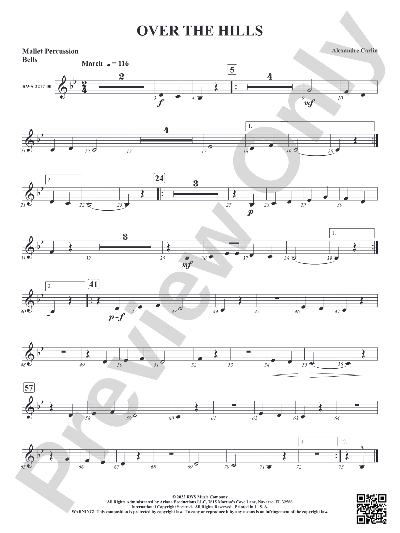 Over The Hills: 1st Mallet Percussion