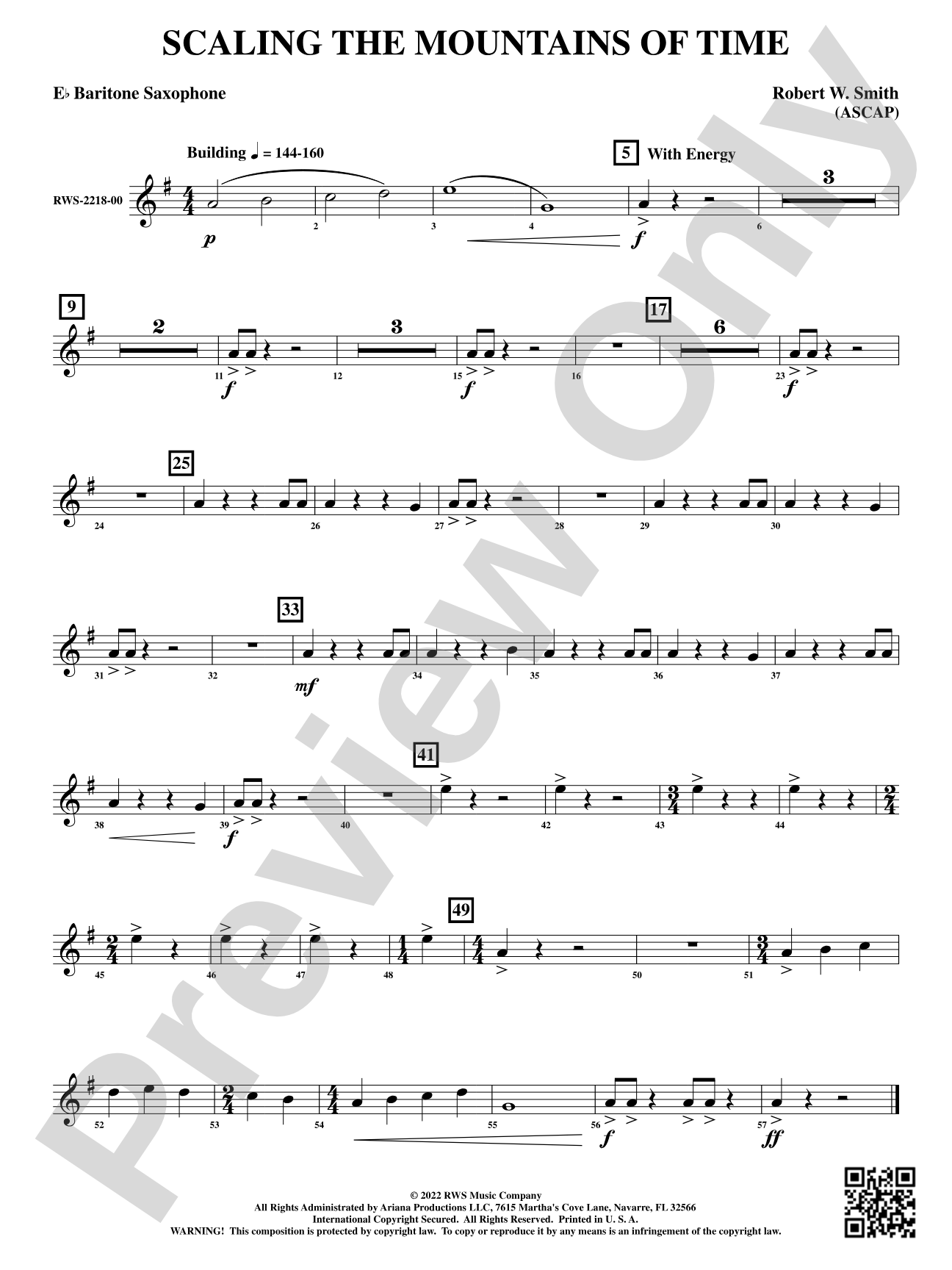 Scaling the Mountains of Time: E-flat Baritone Saxophone
