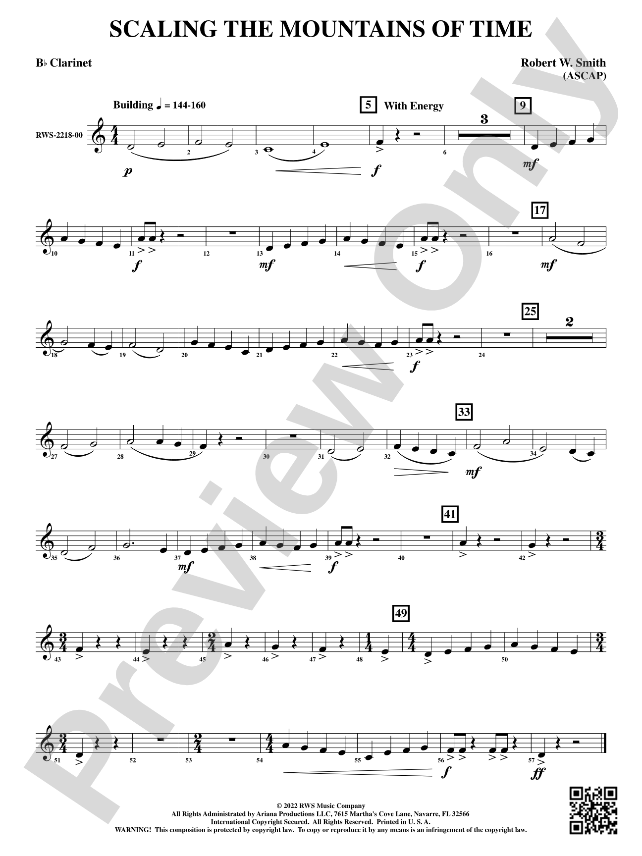 Scaling the Mountains of Time: 1st B-flat Clarinet