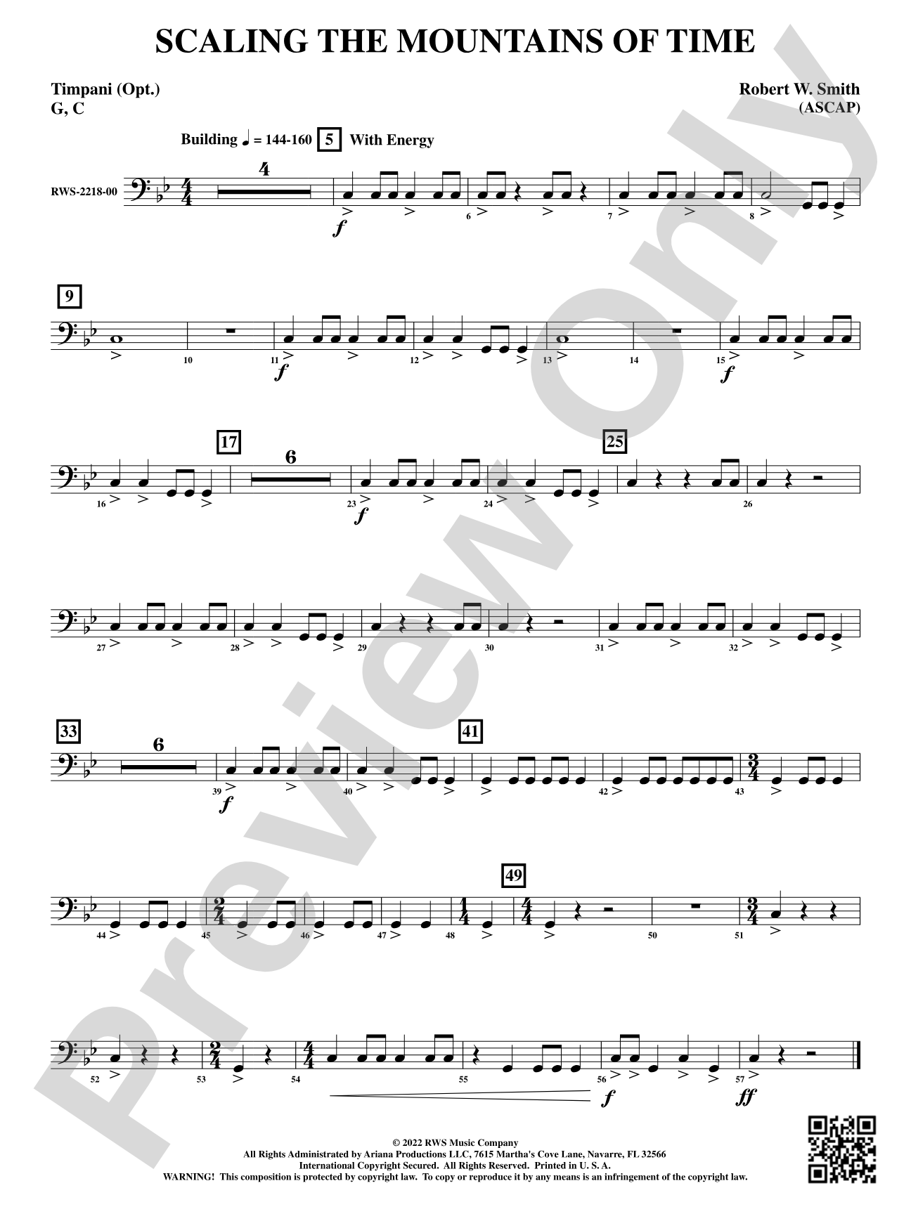 Scaling the Mountains of Time: Optional Timpani