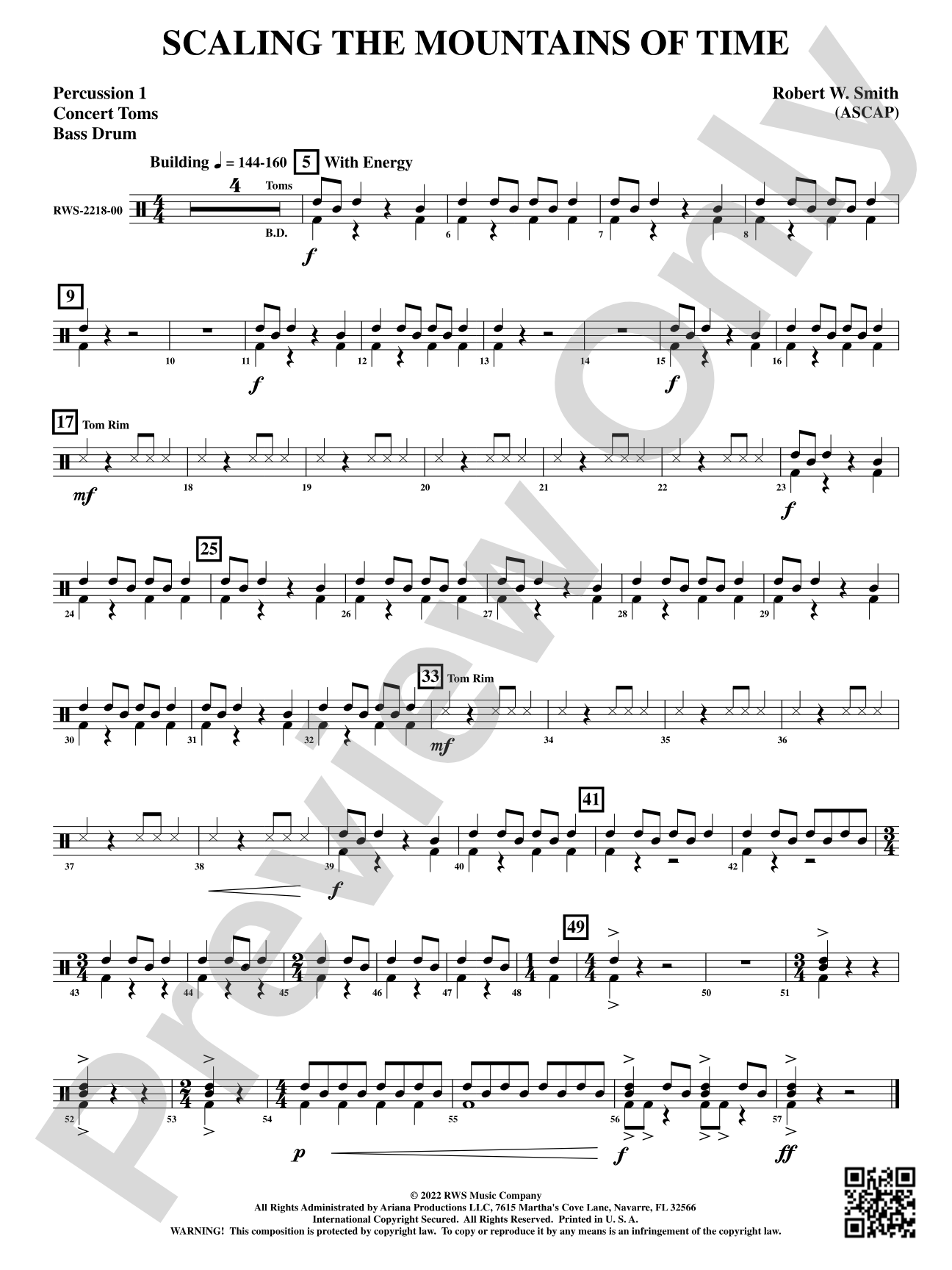 Scaling the Mountains of Time: 1st Percussion