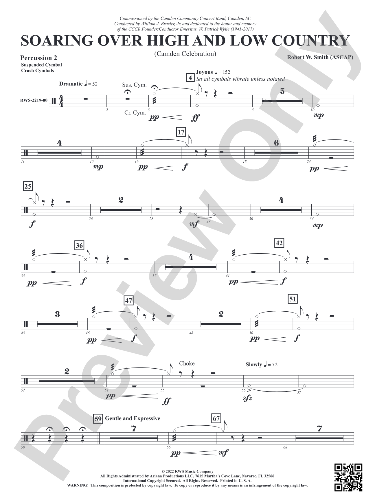 Soaring Over High and Low Country - Camden Celebration: 2nd Percussion