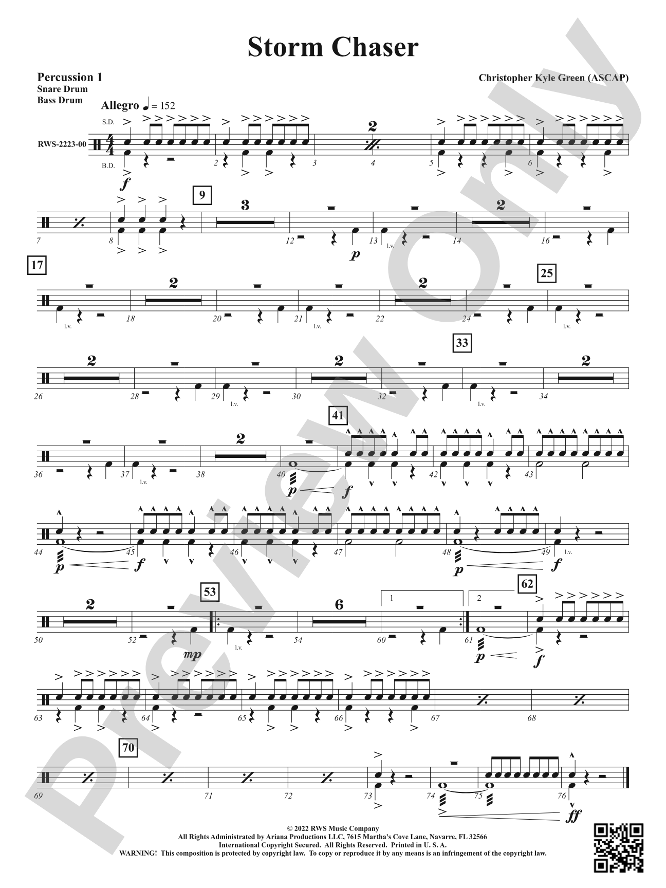 Storm Chaser: 1st Percussion