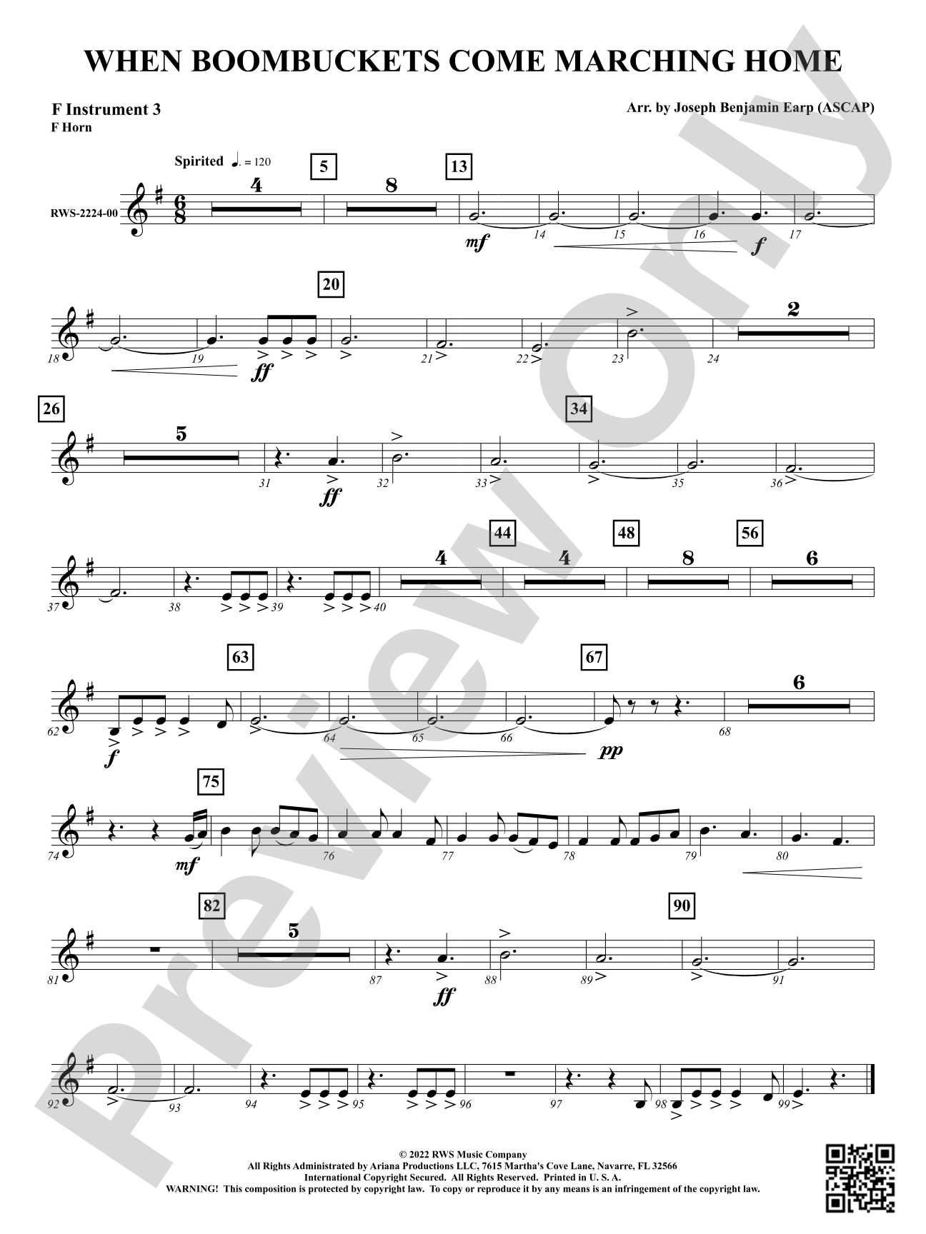 When Boombuckets Come Marching Home: Part 3 - F Instruments