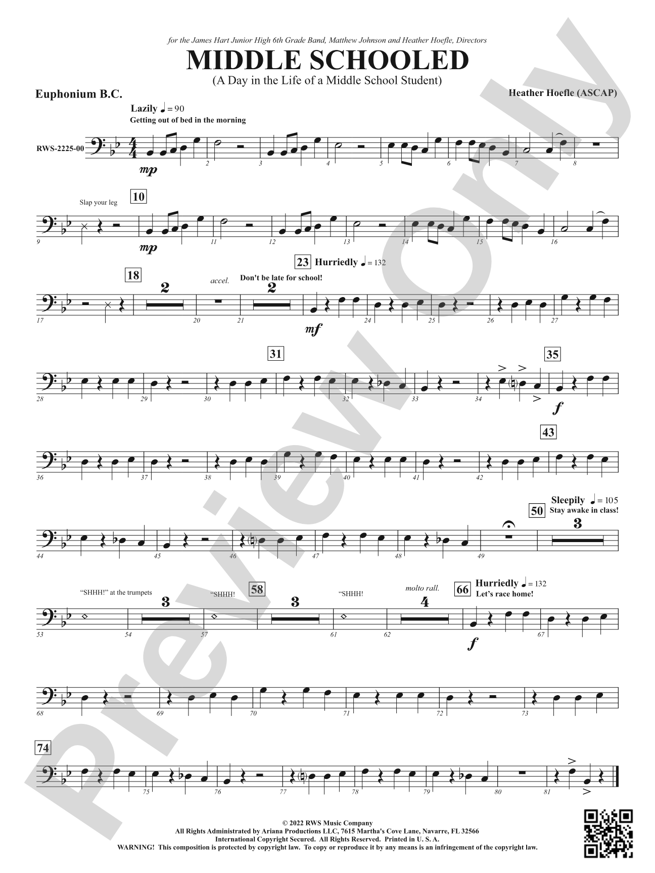 Middle Schooled - A Day in the Life of a Middle School Student: Baritone B.C.