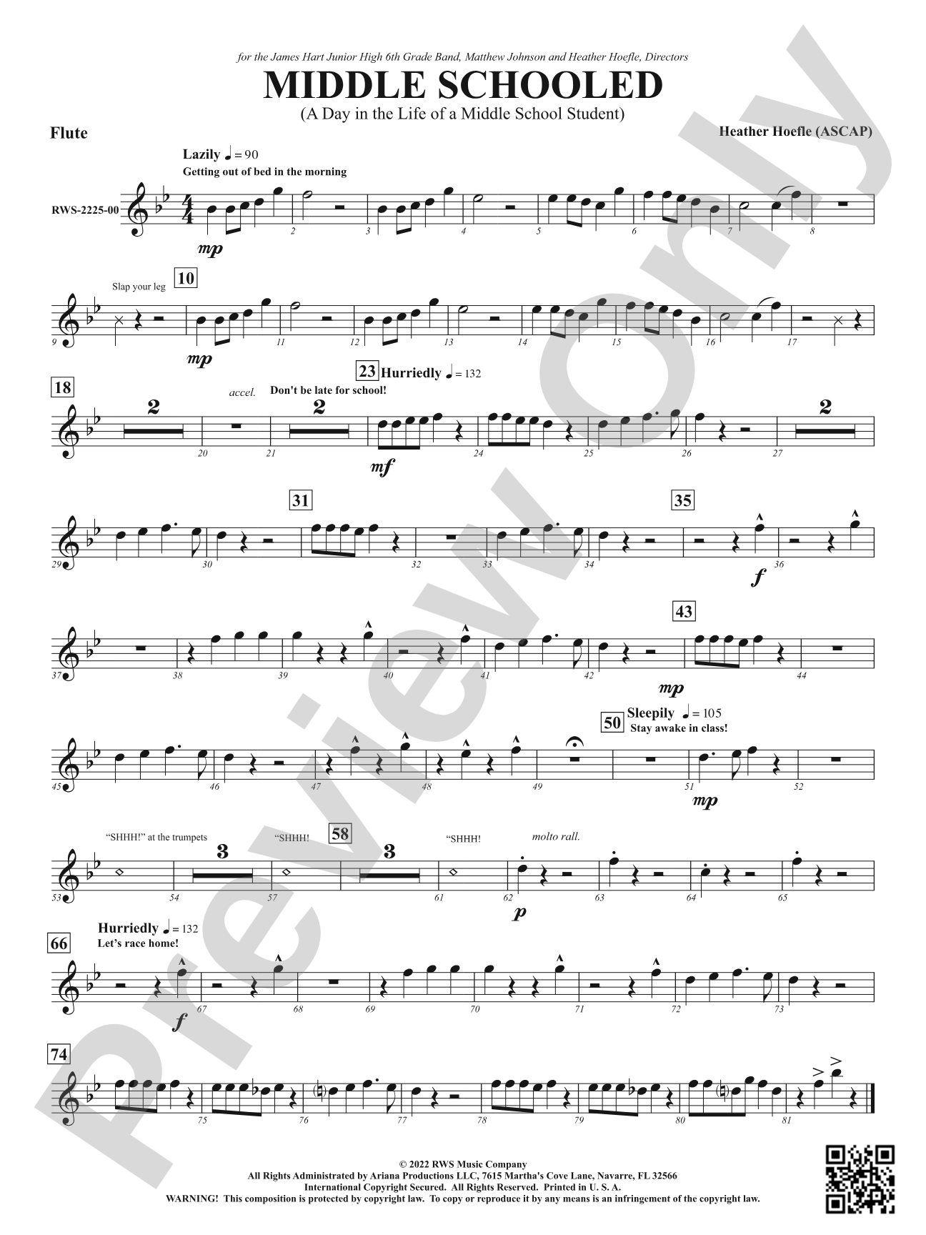 Middle Schooled - A Day in the Life of a Middle School Student: 1st Flute
