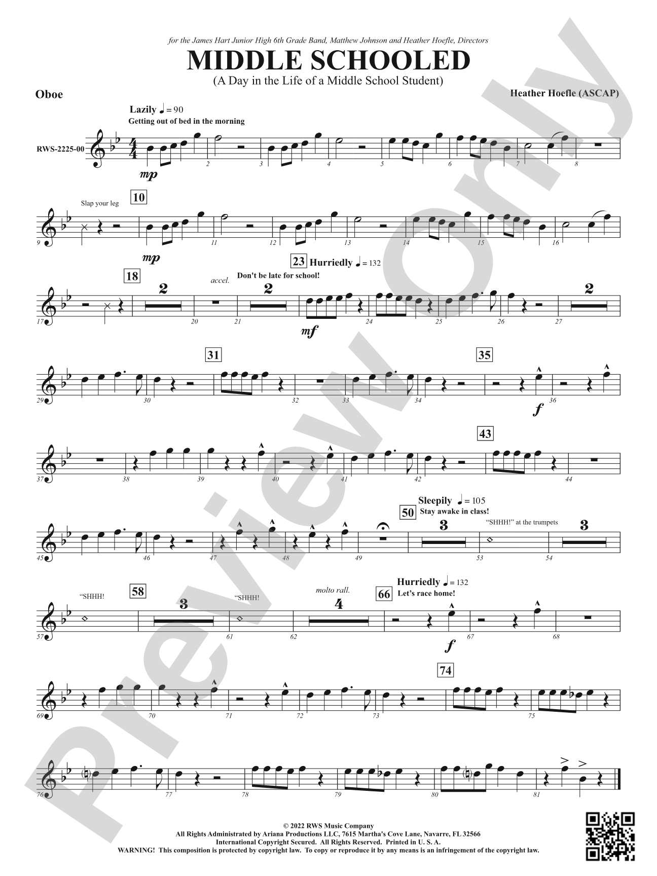 Middle Schooled - A Day in the Life of a Middle School Student: Oboe