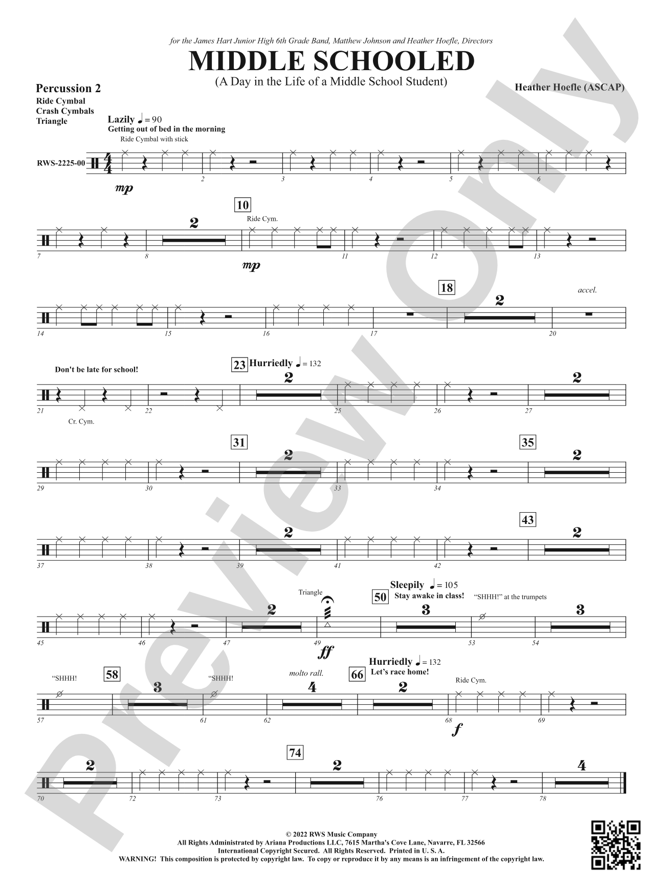 Middle Schooled - A Day in the Life of a Middle School Student: 2nd Percussion