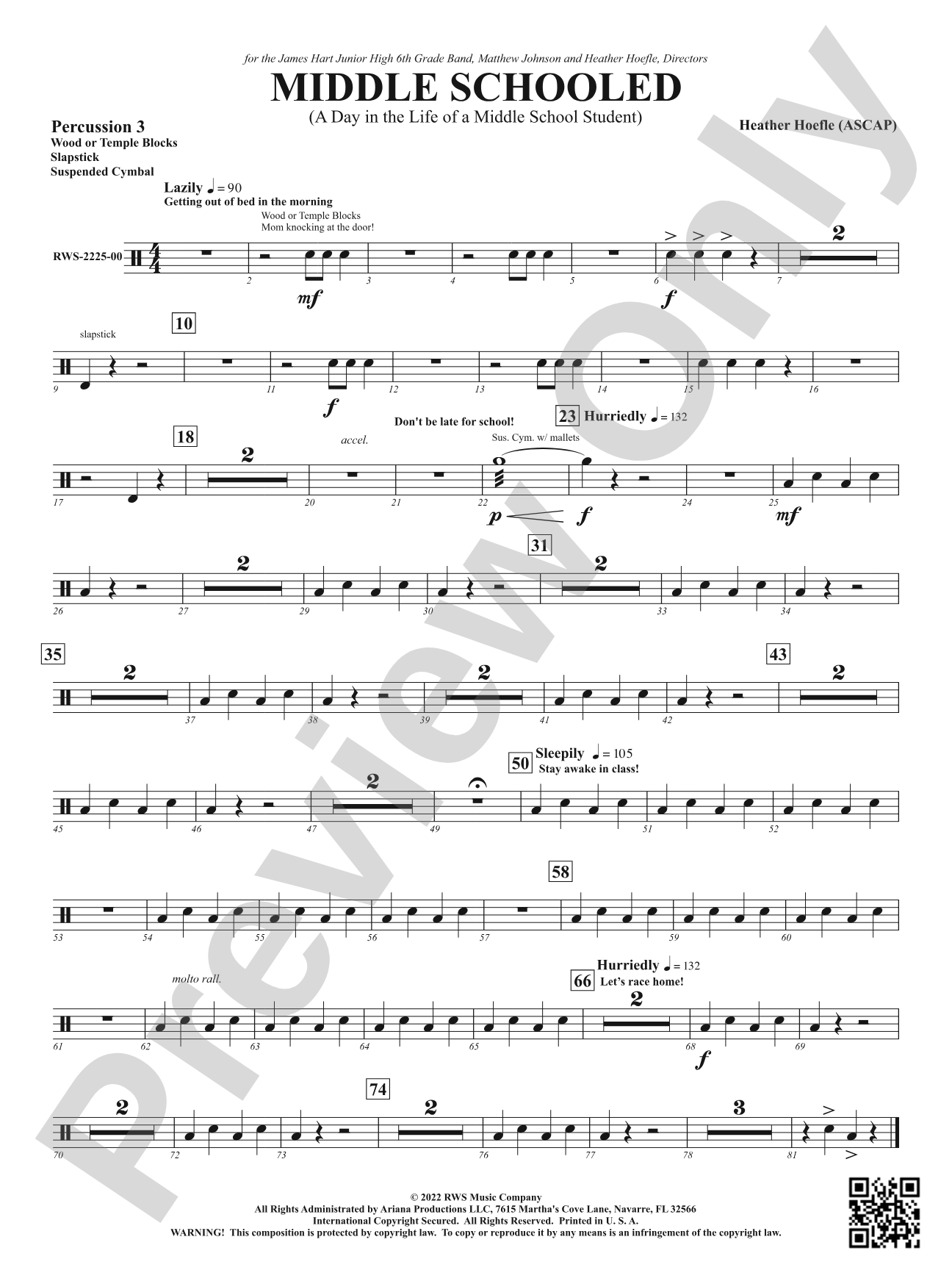 Middle Schooled - A Day in the Life of a Middle School Student: 3rd Percussion