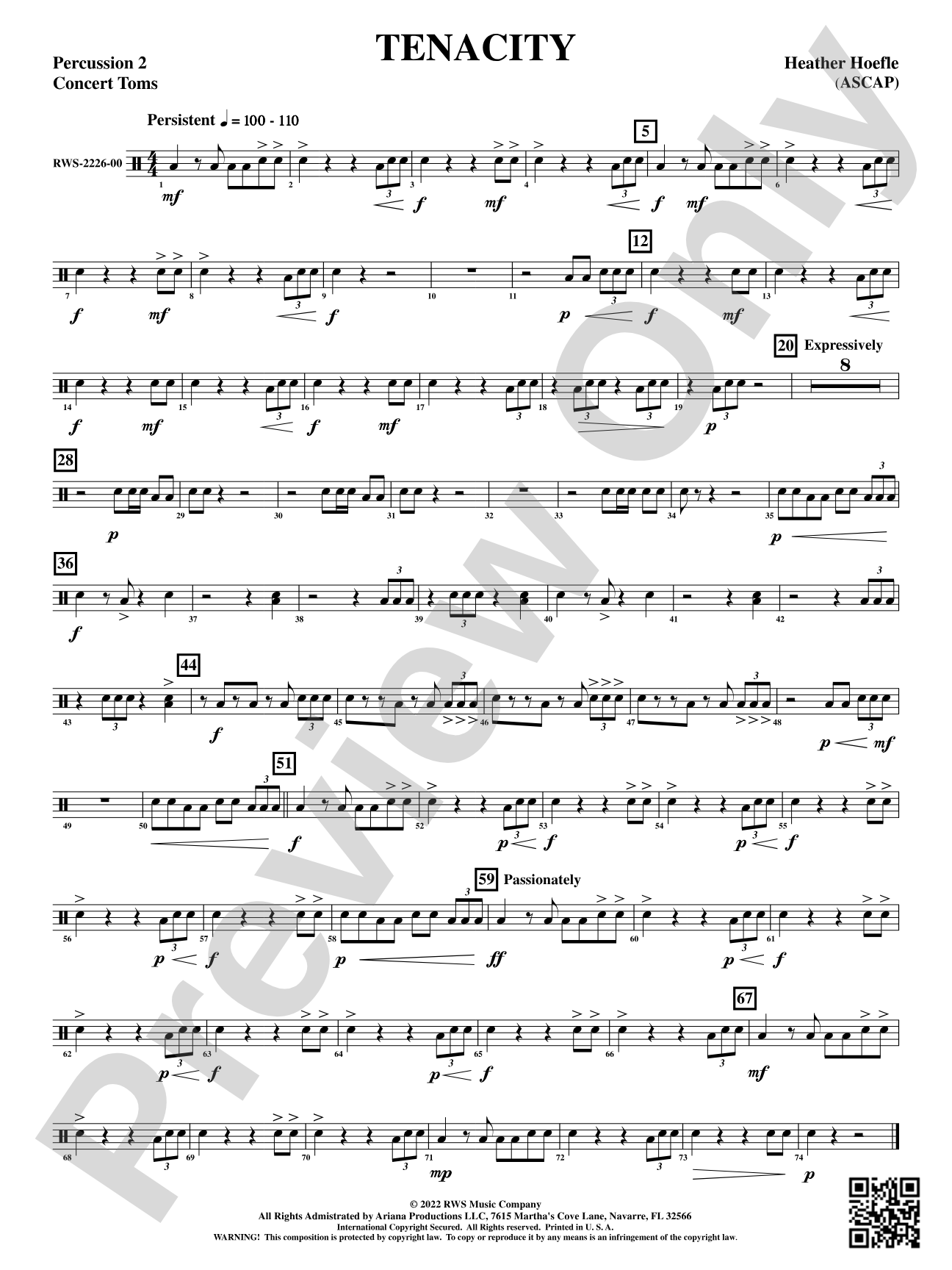 Tenacity: 2nd Percussion