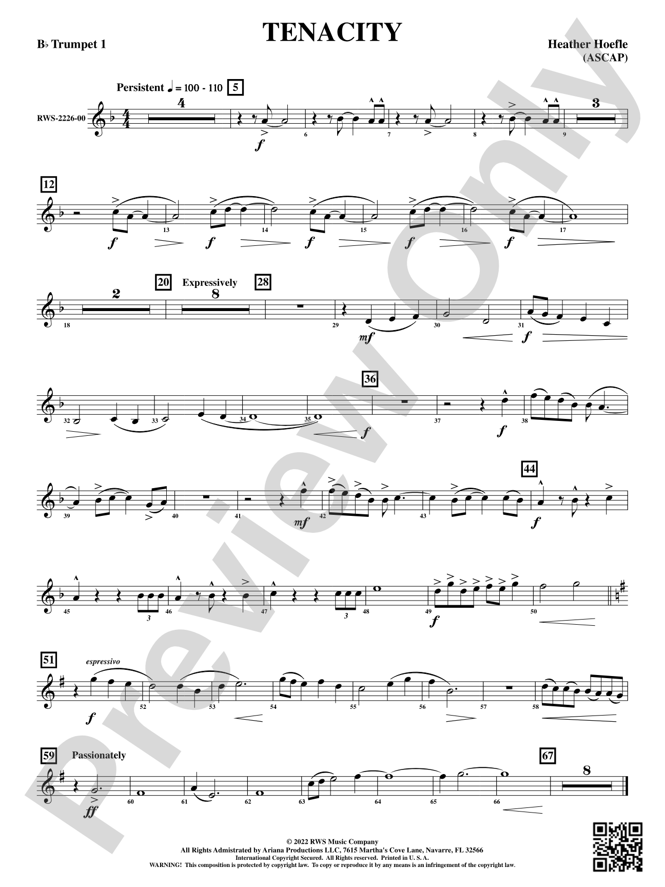 Tenacity: 1st B-flat Trumpet