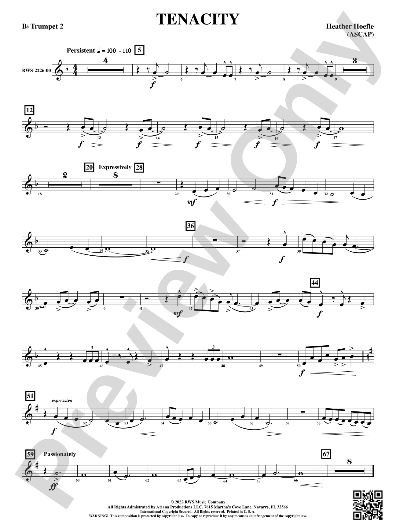 Tenacity: 2nd B-flat Trumpet