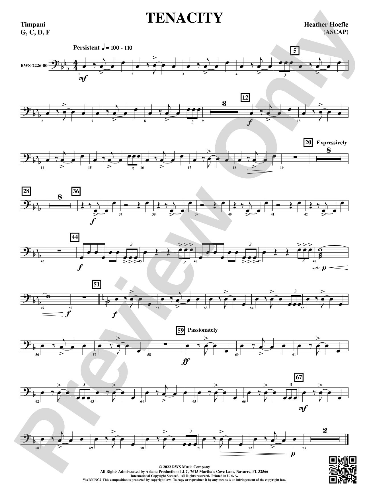 Tenacity: Timpani