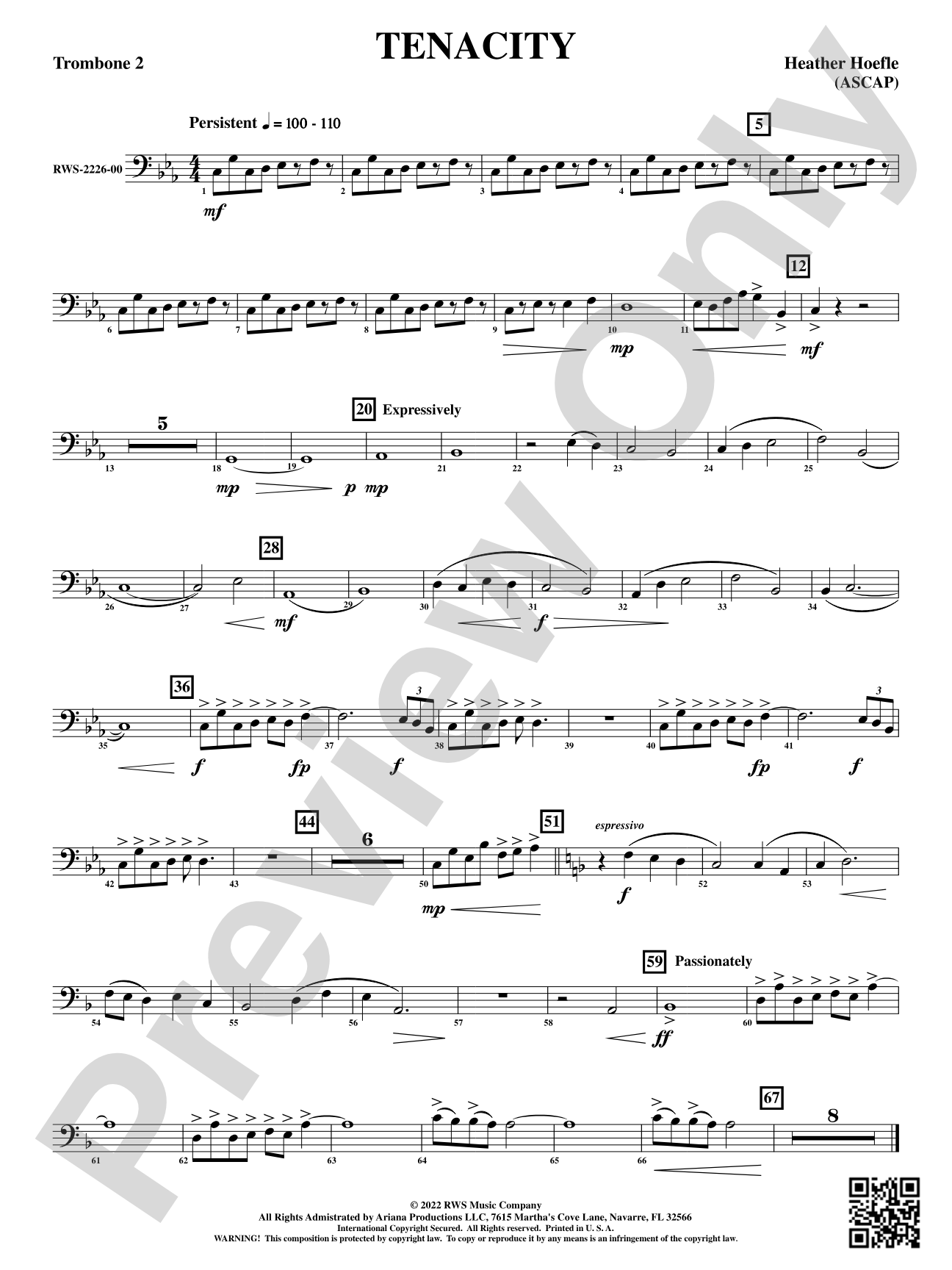 Tenacity: 2nd Trombone