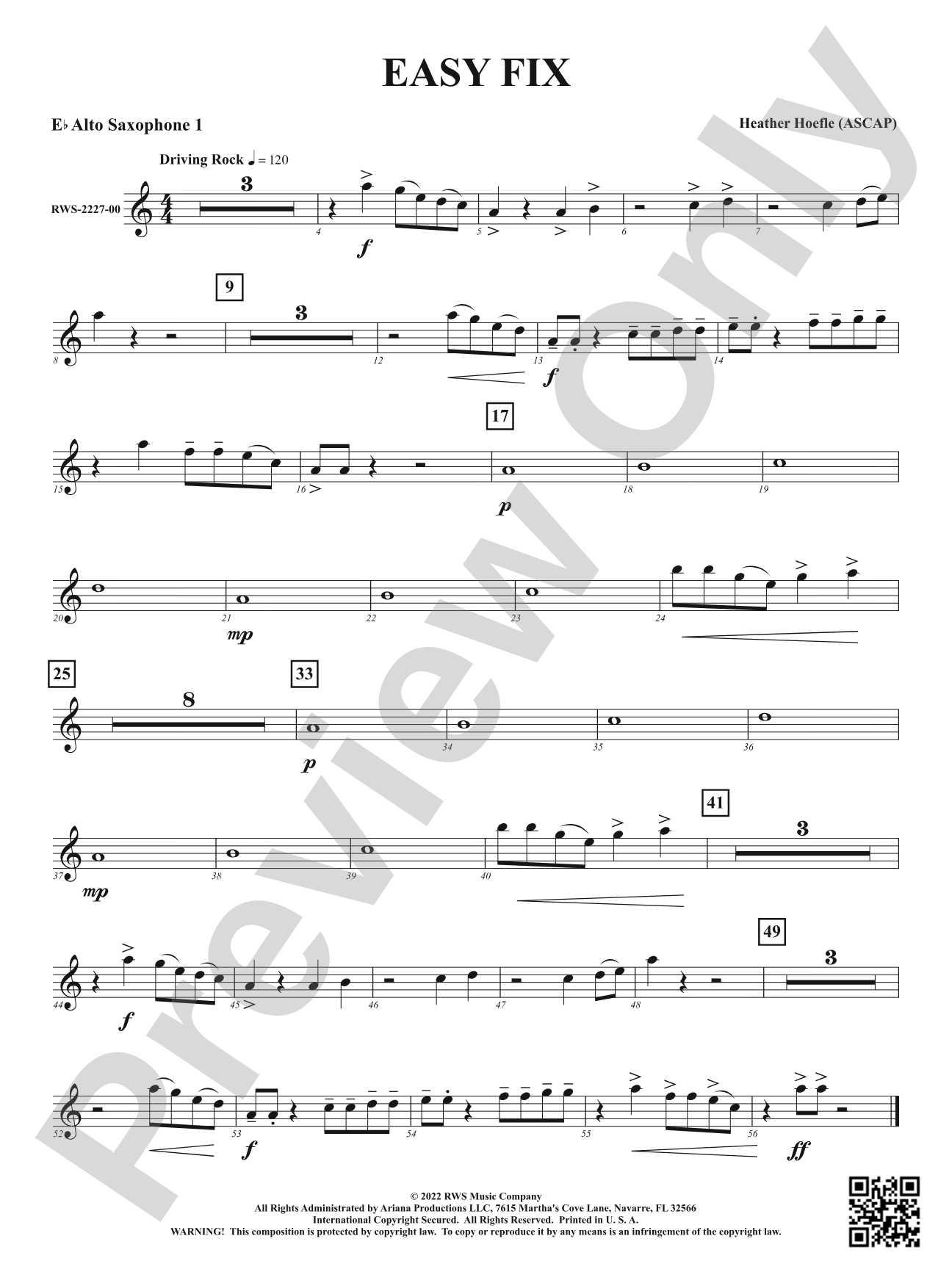 Easy Fix: 1st E-flat Alto Saxophone