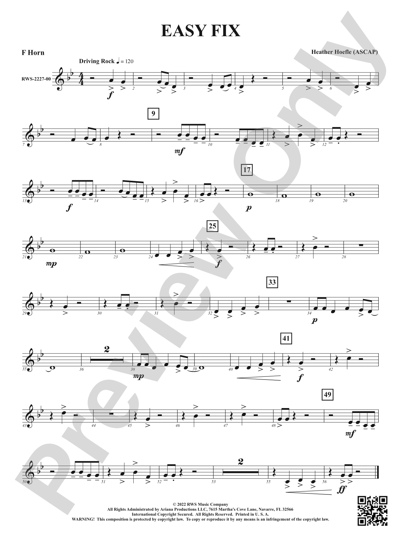 Easy Fix: 1st F Horn