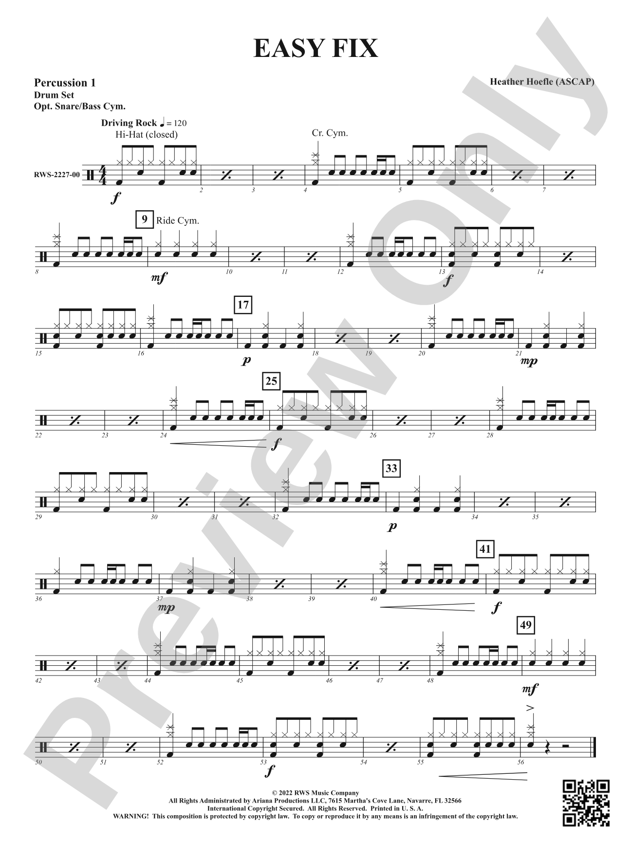 Easy Fix: 1st Percussion