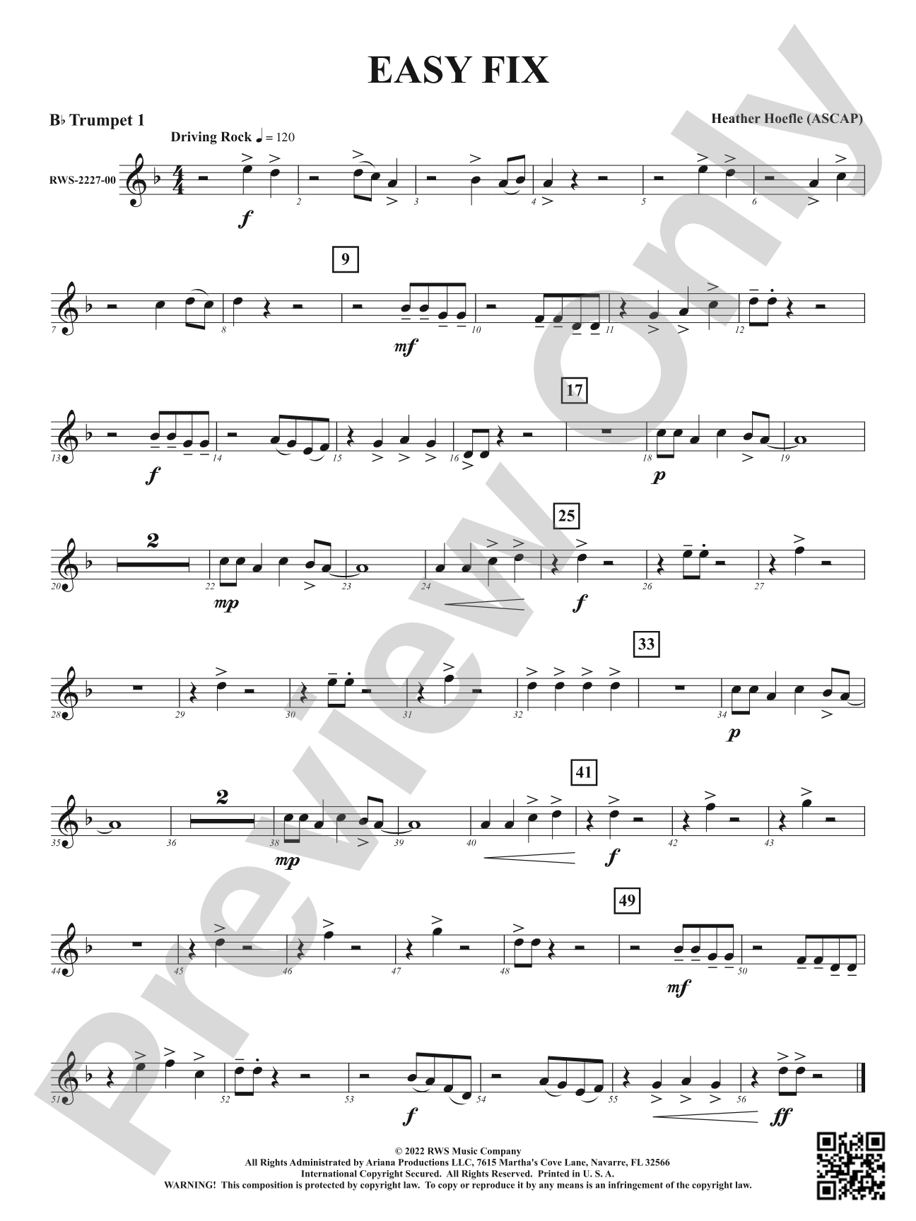 Easy Fix: 1st B-flat Trumpet