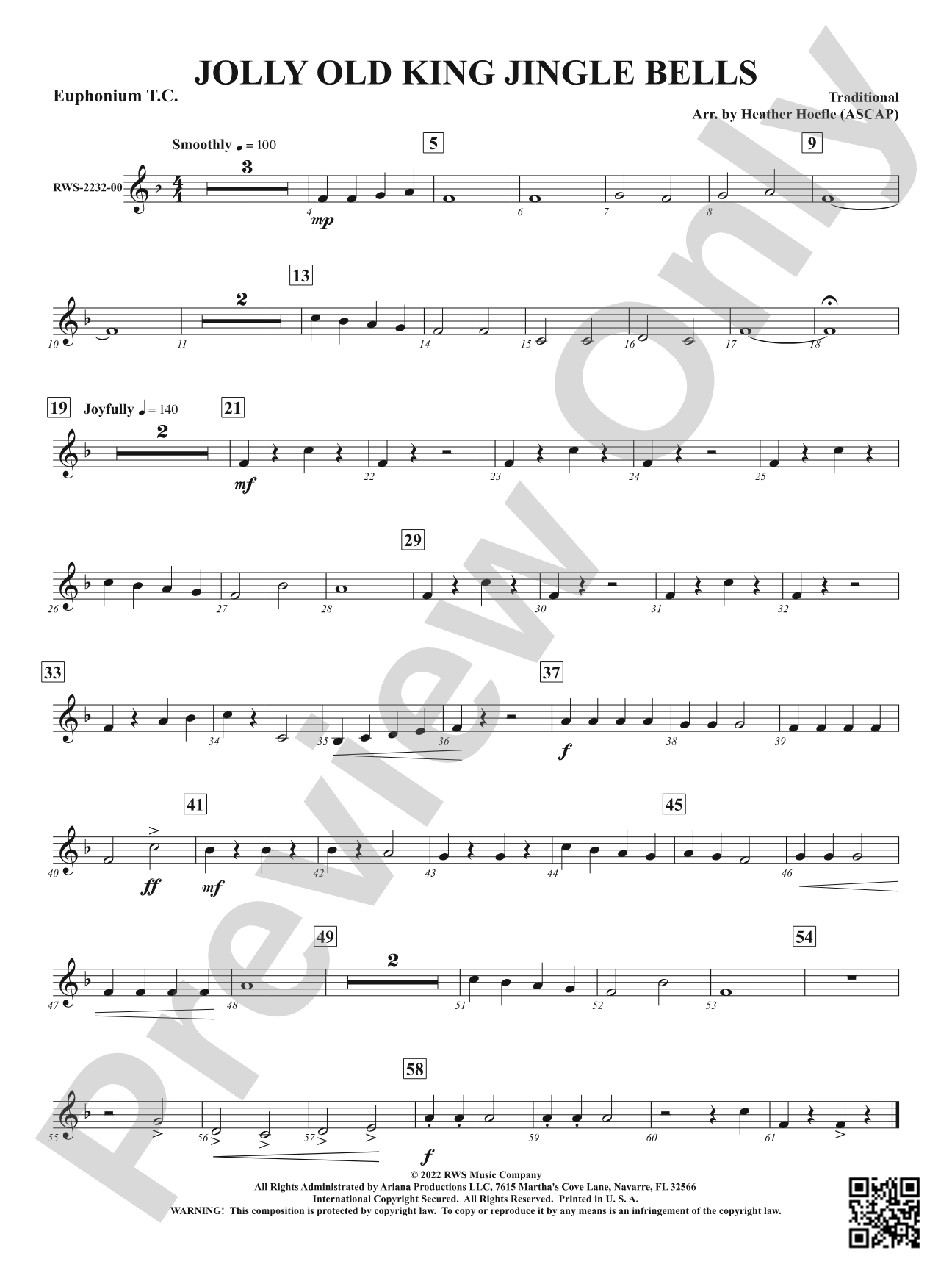 Jolly Old King Jingle Bells: Baritone T.C.