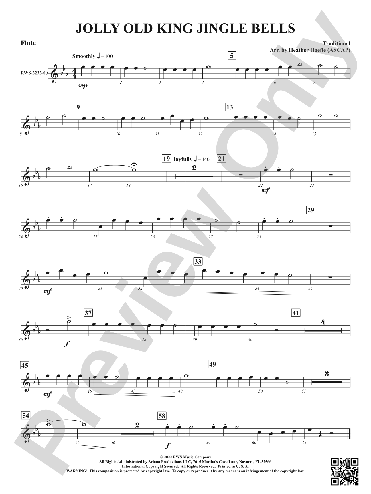Jolly Old King Jingle Bells: 1st Flute