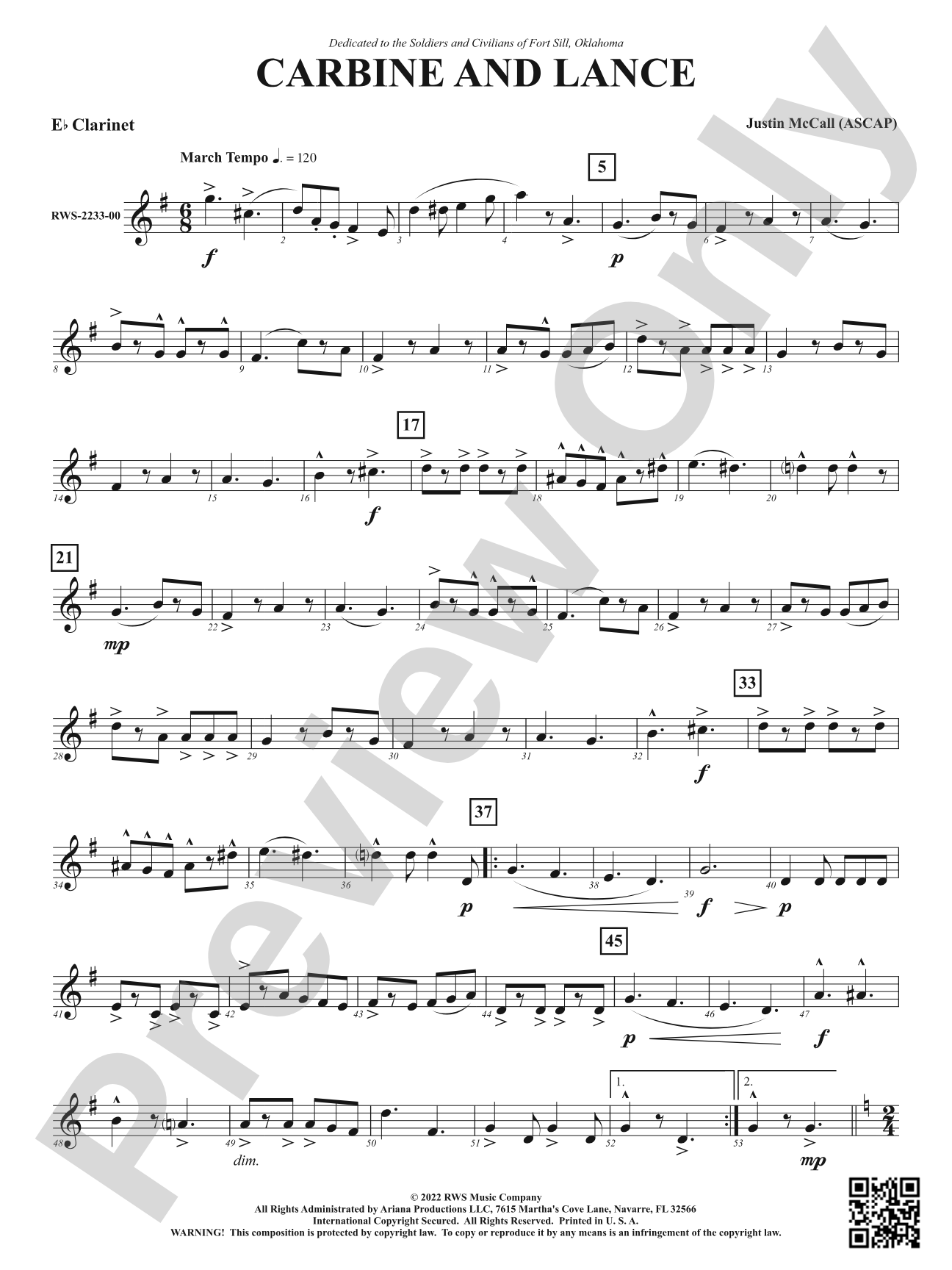 Carbine and Lance: E-flat Alto Clarinet