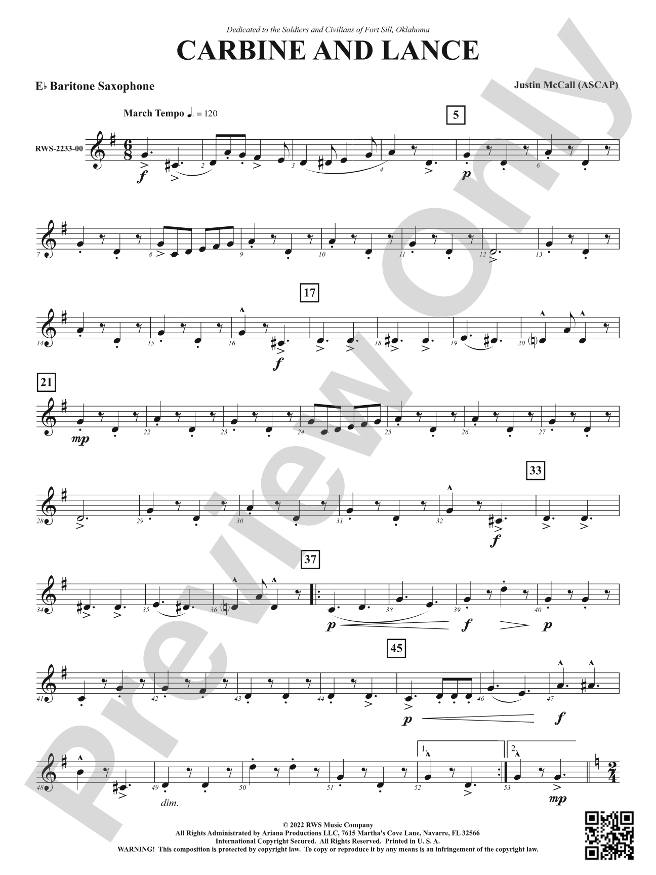 Carbine and Lance: E-flat Baritone Saxophone