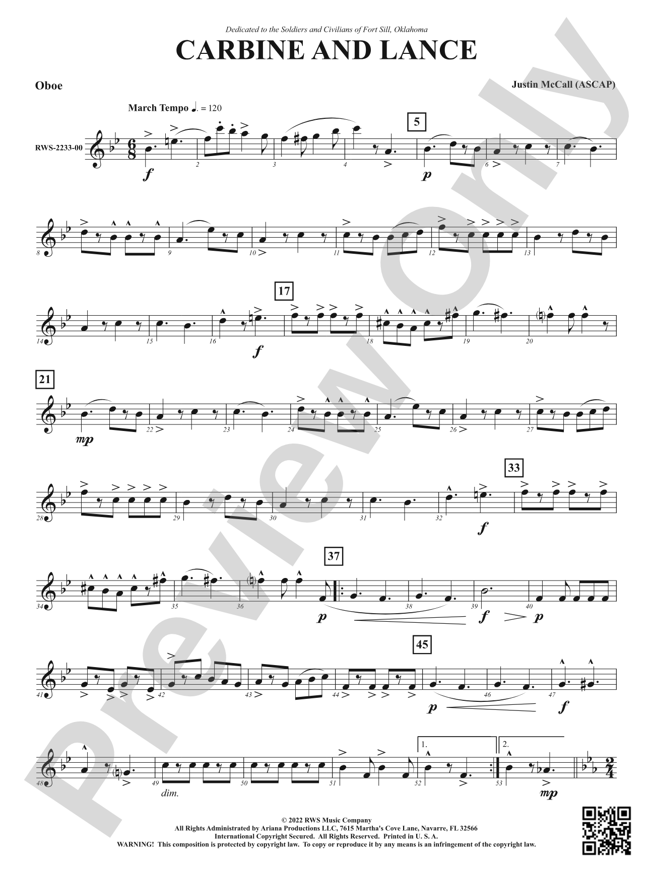 Carbine and Lance: Oboe
