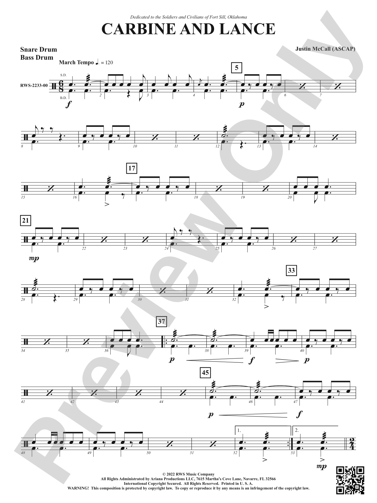 Carbine and Lance: Snare Drum/Bass Drum