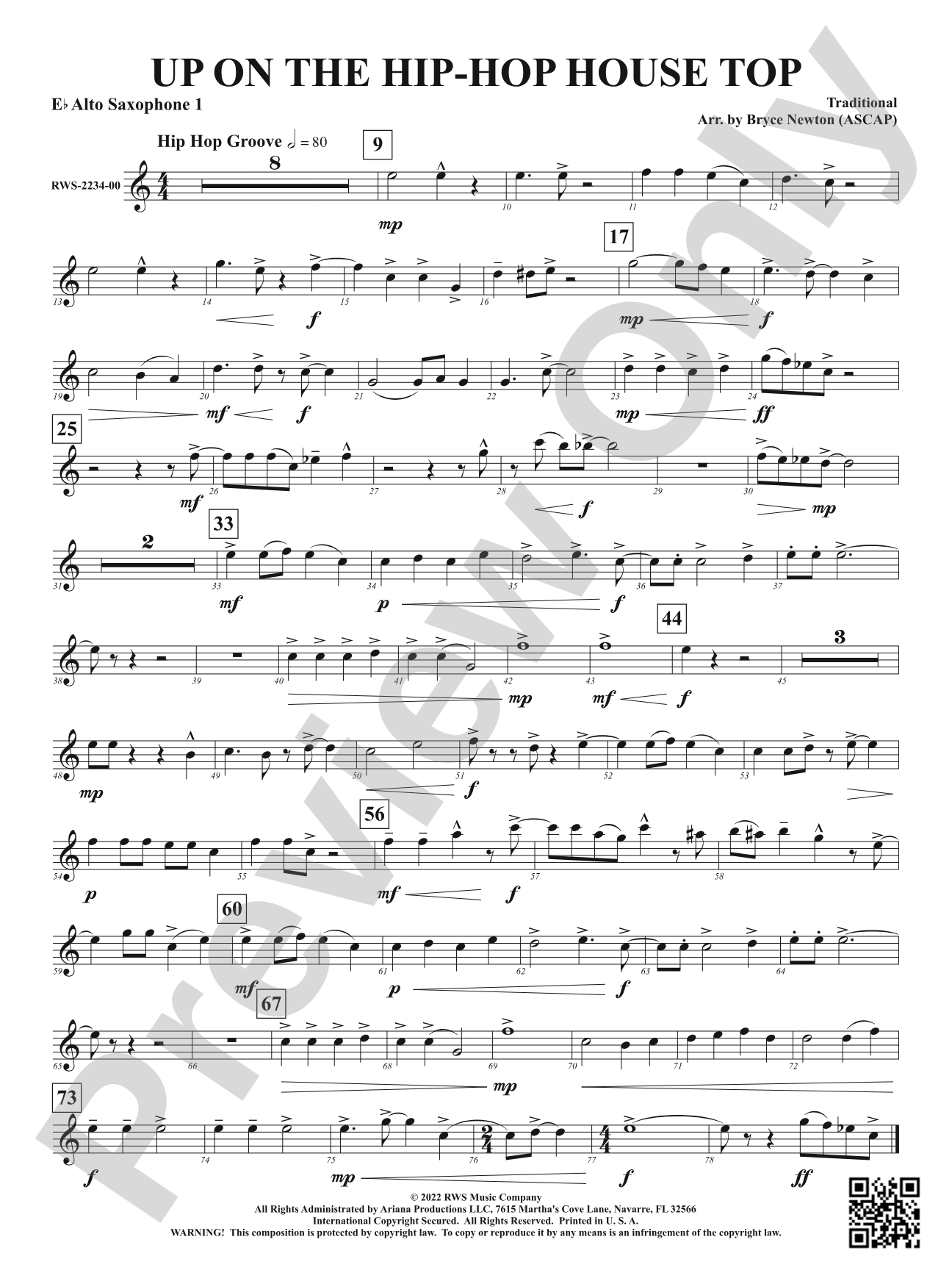 Up on the Hip-Hop House Top: 1st E-flat Alto Saxophone