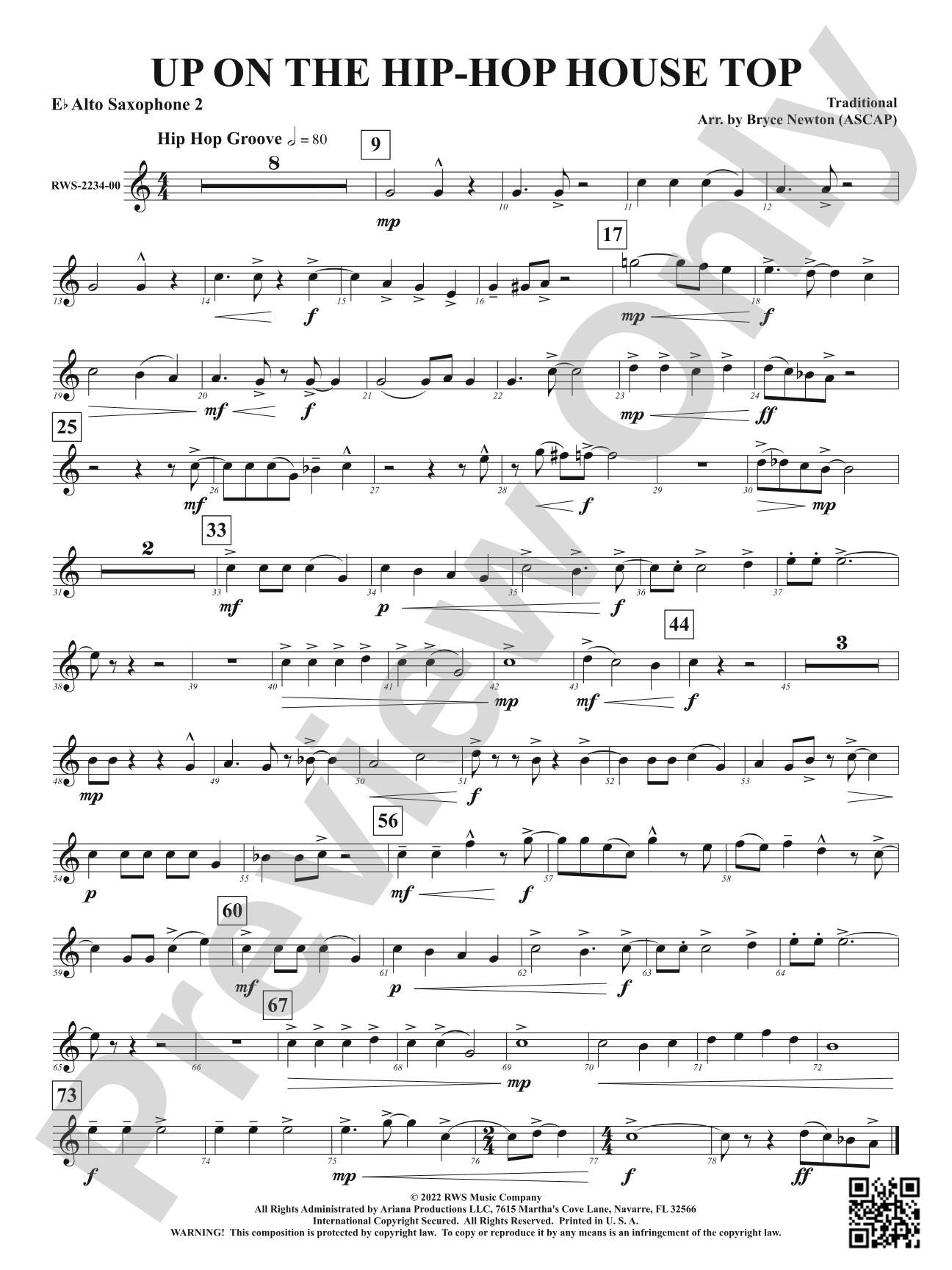 Up on the Hip-Hop House Top: 2nd E-flat Alto Saxophone