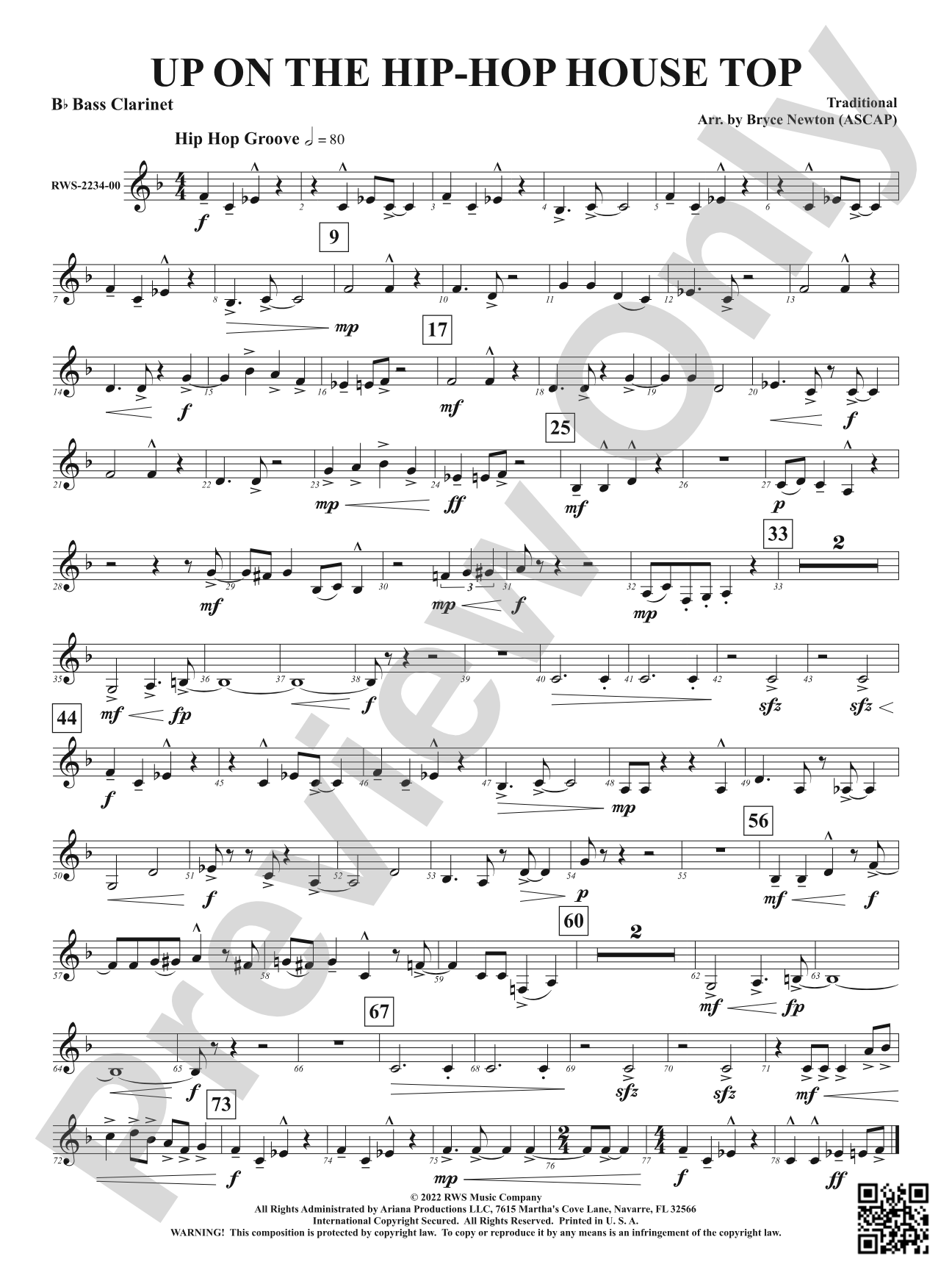 Up on the Hip-Hop House Top: B-flat Bass Clarinet
