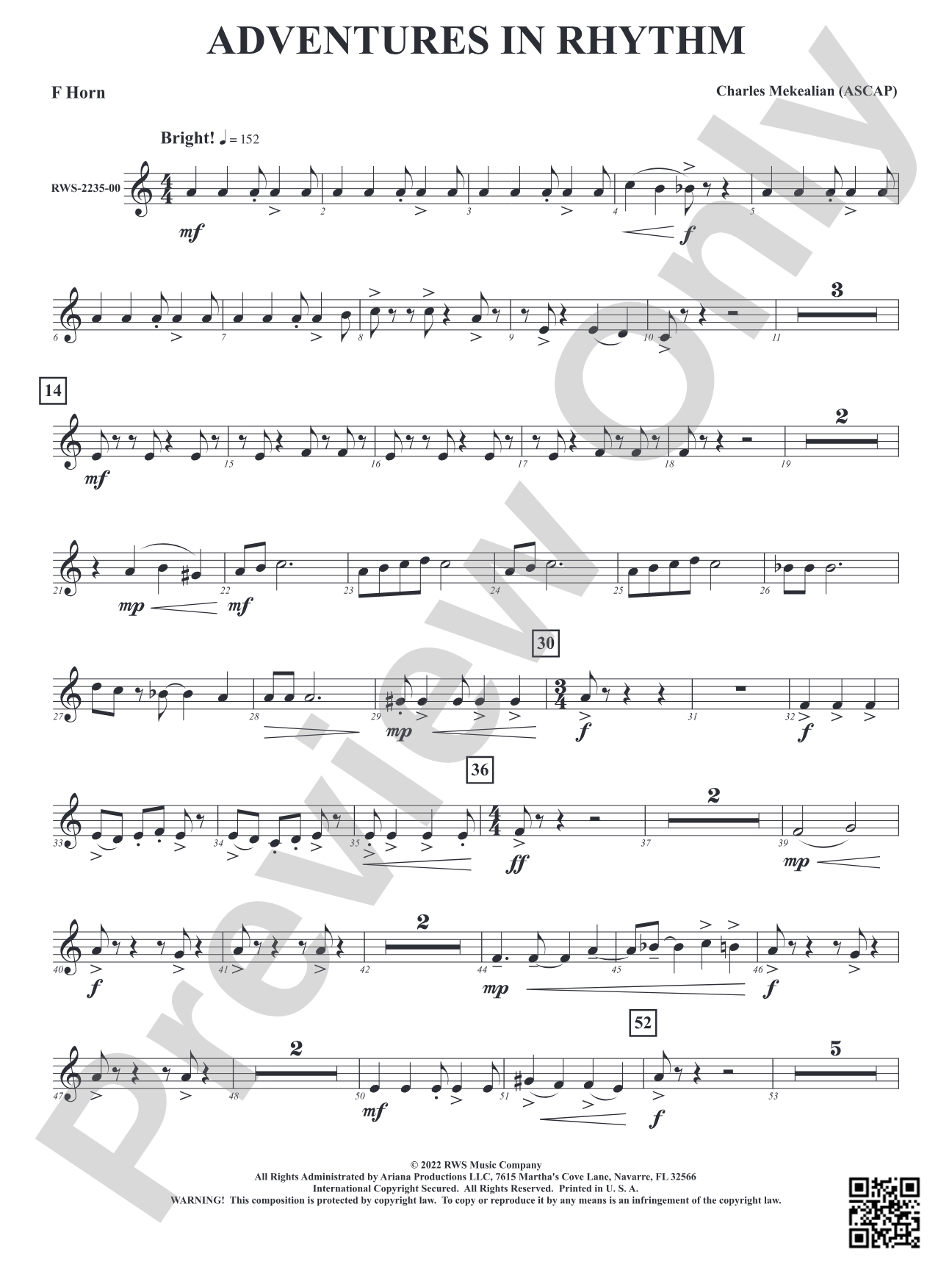 Adventures in Rhythm: 1st F Horn