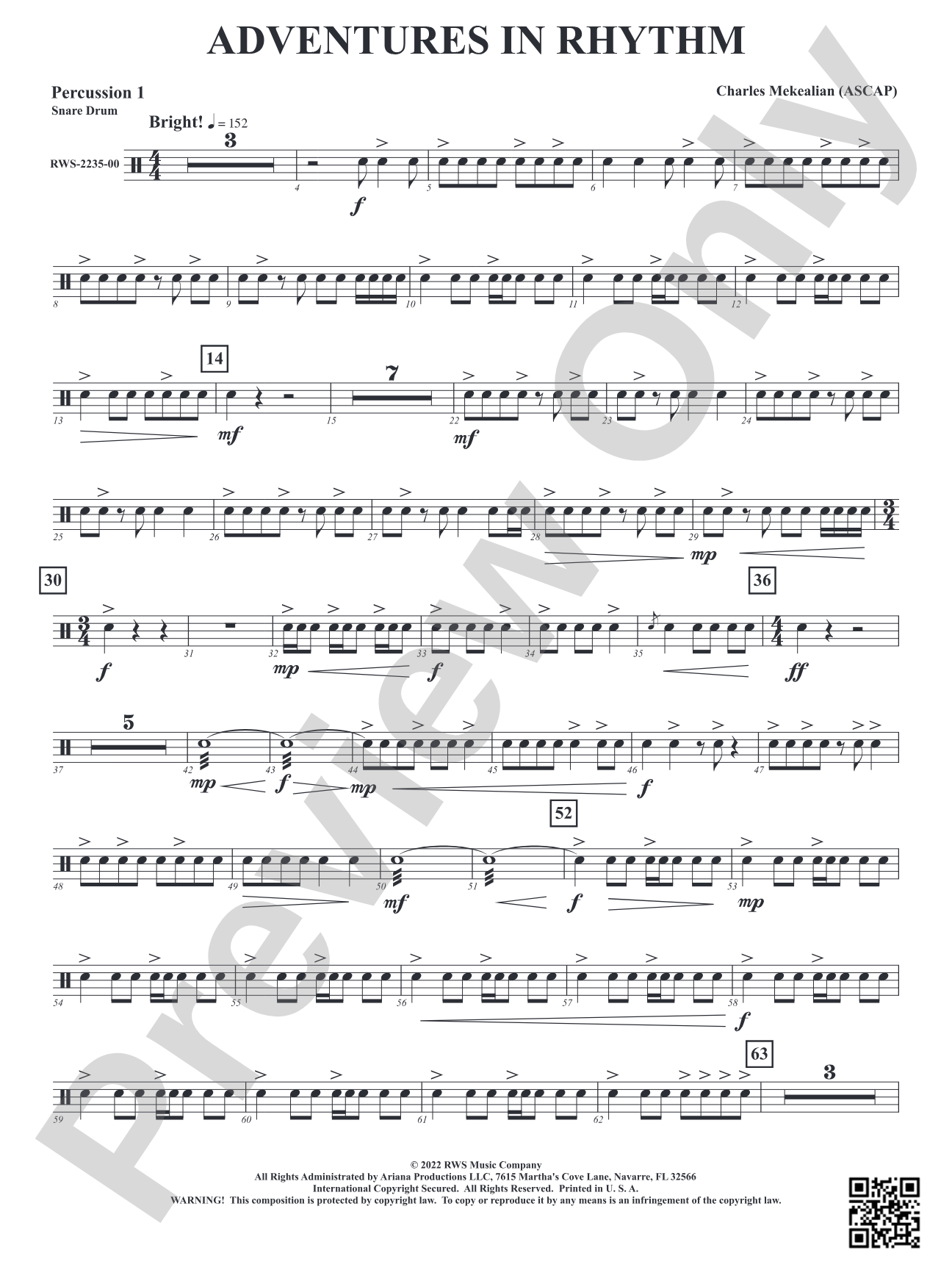 Adventures in Rhythm: 1st Percussion