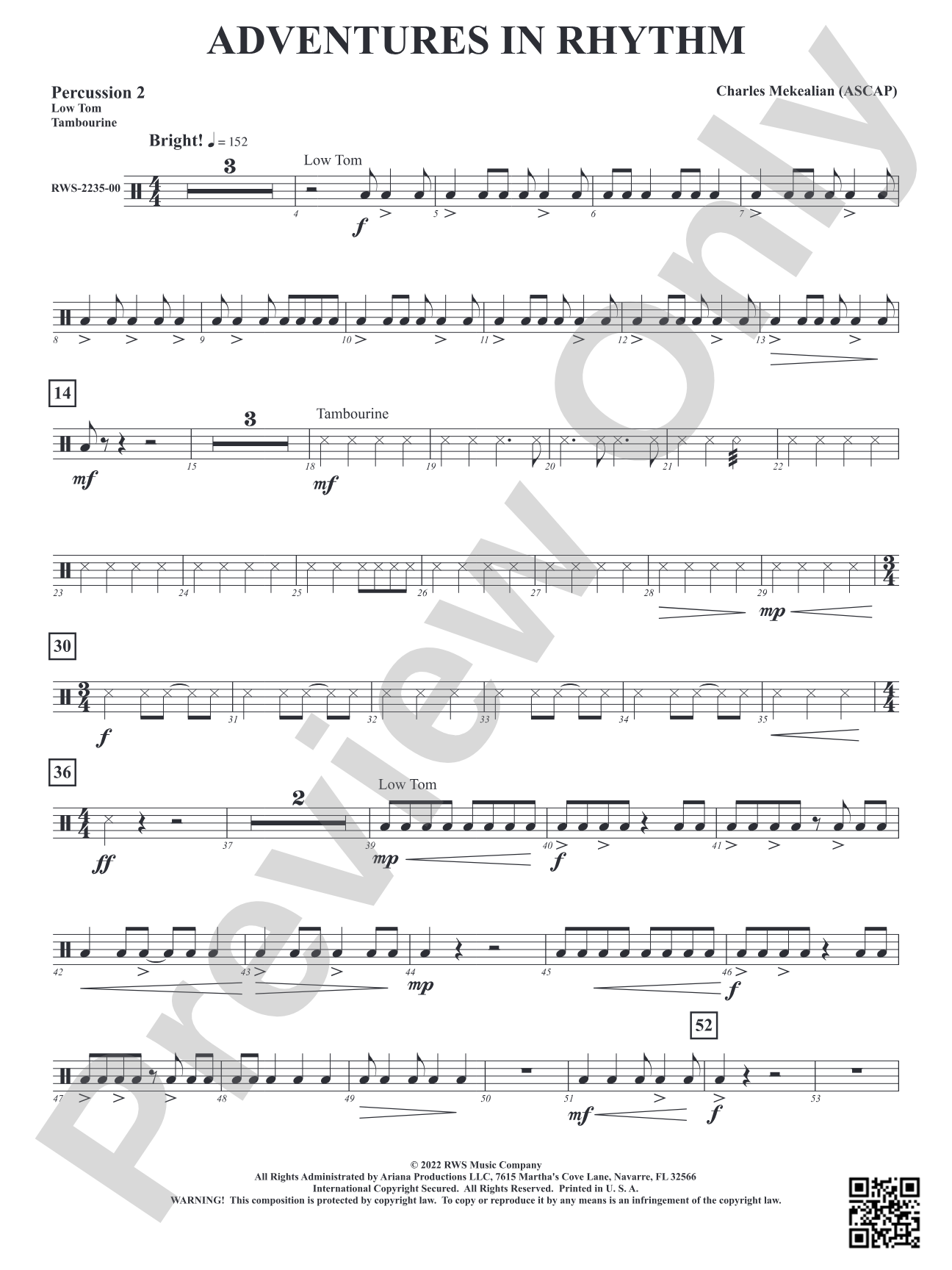 Adventures in Rhythm: 2nd Percussion