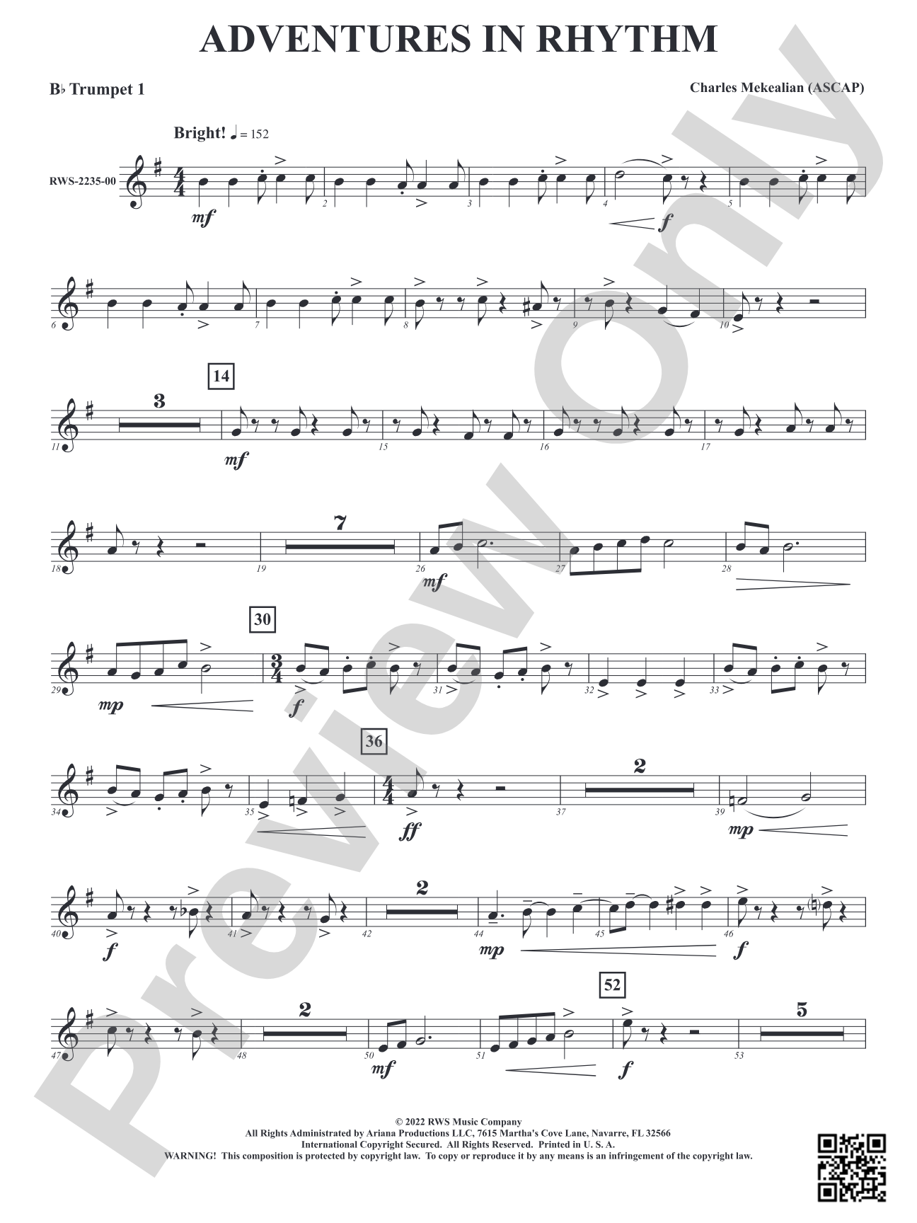 Adventures in Rhythm: 1st B-flat Trumpet