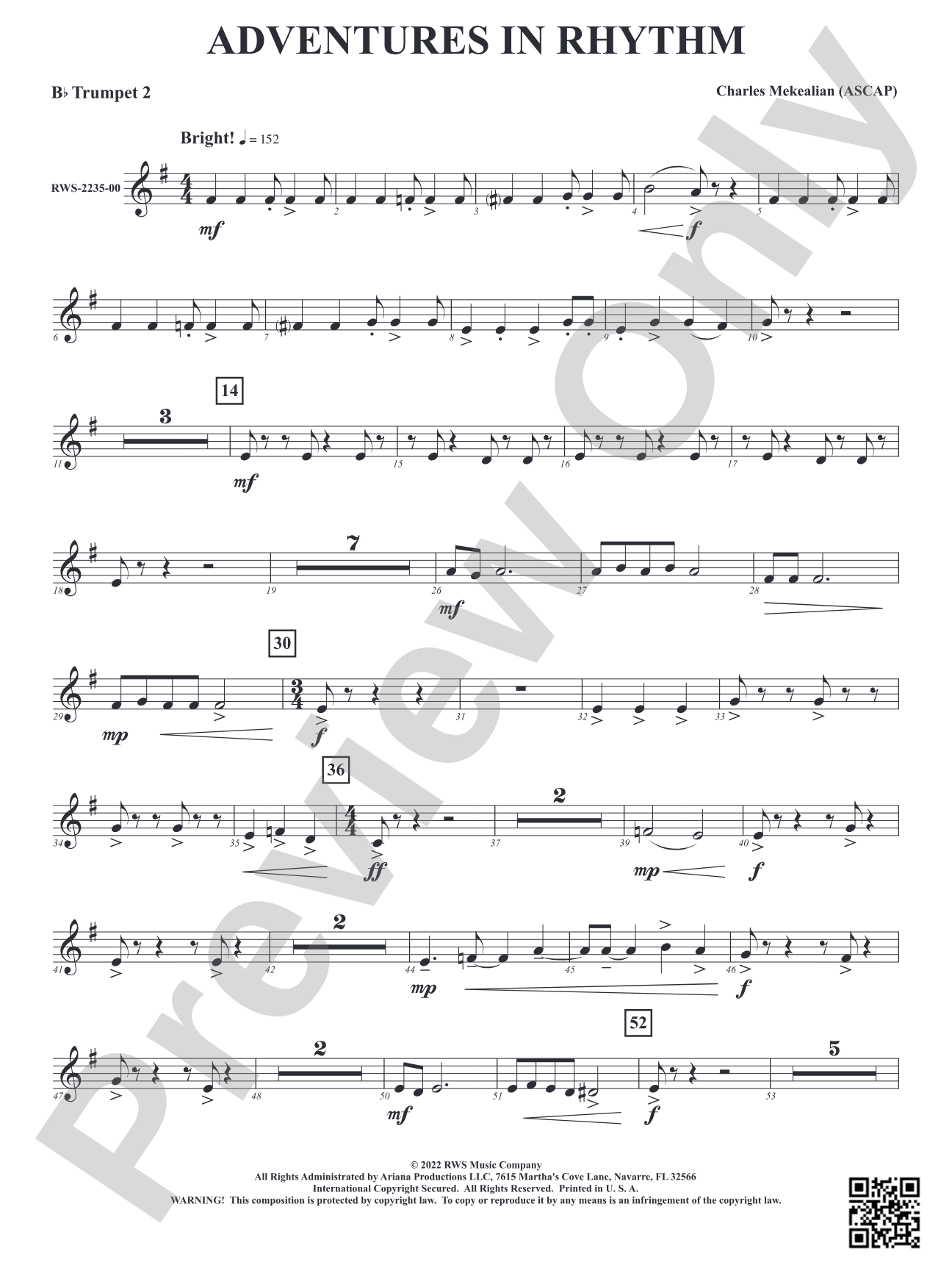 Adventures in Rhythm: 2nd B-flat Trumpet
