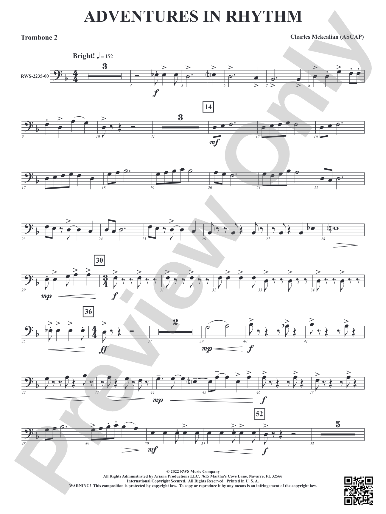 Adventures in Rhythm: 2nd Trombone