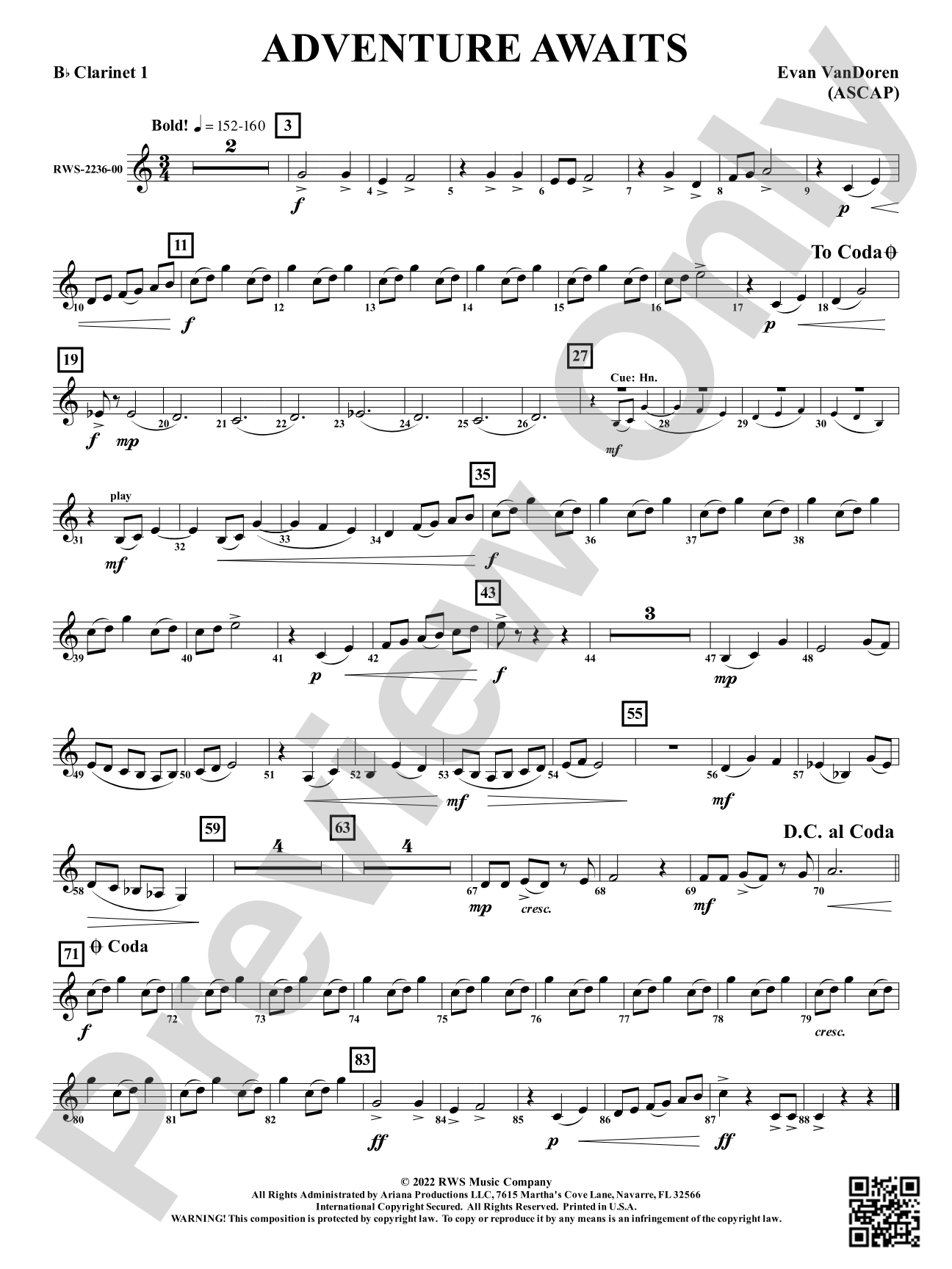 Adventure Awaits: 1st B-flat Clarinet