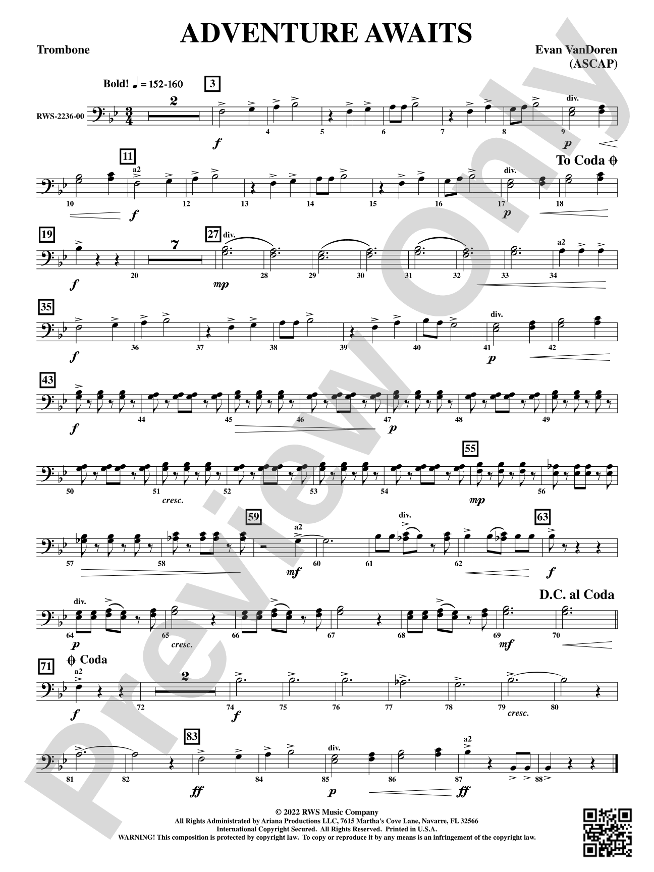 Adventure Awaits: 1st Trombone