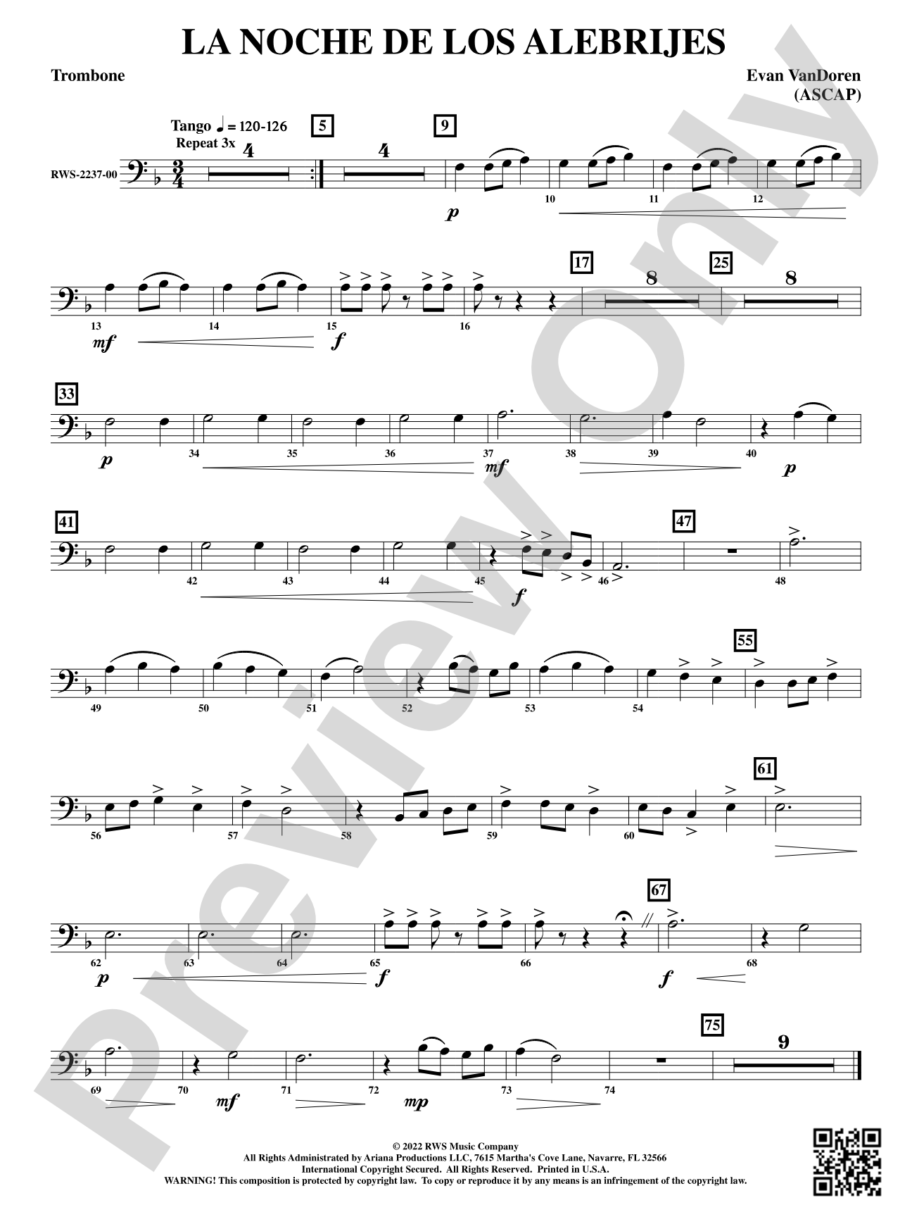 La Noche de los Alebrijes: 1st Trombone